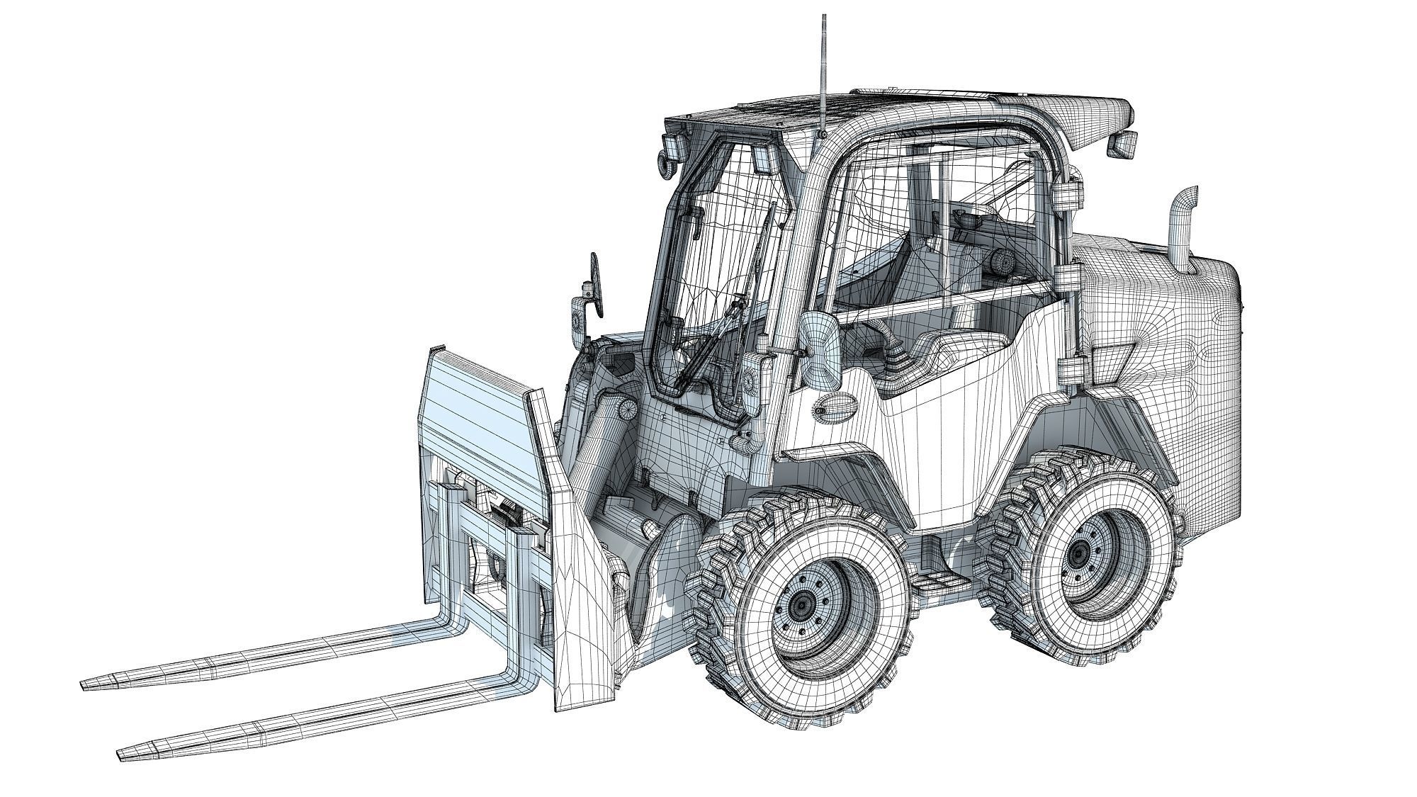 Skid Steer Loader Pallet Fork 3D model_13