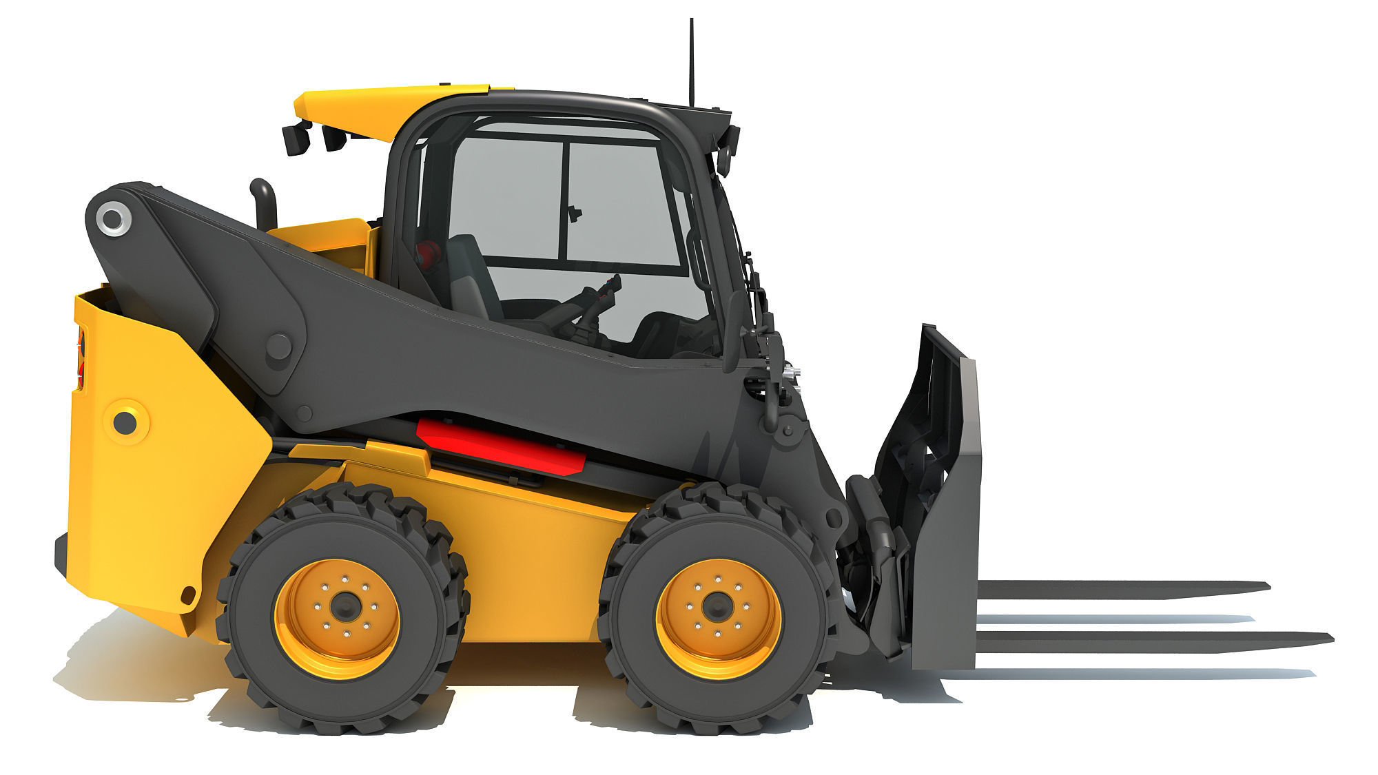 Skid Steer Loader Pallet Fork 3D model_7