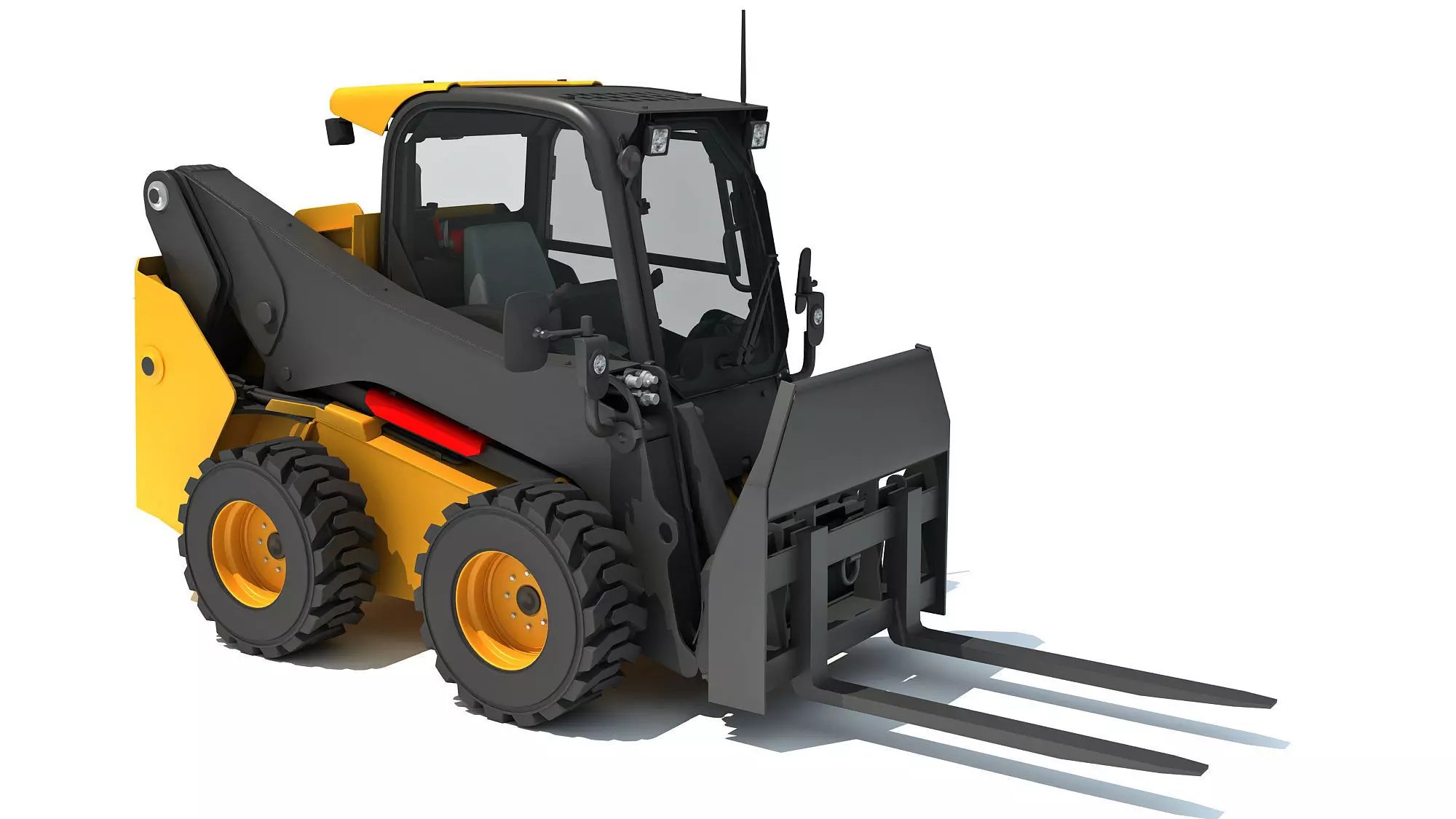 Skid Steer Loader Pallet Fork 3D model_0