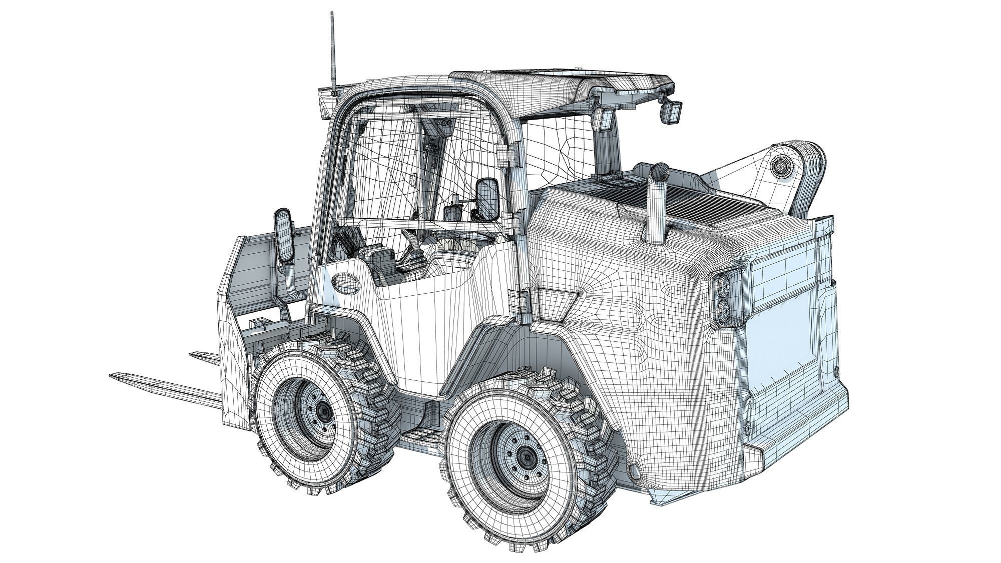 Skid Steer Loader Pallet Fork 3D model_14
