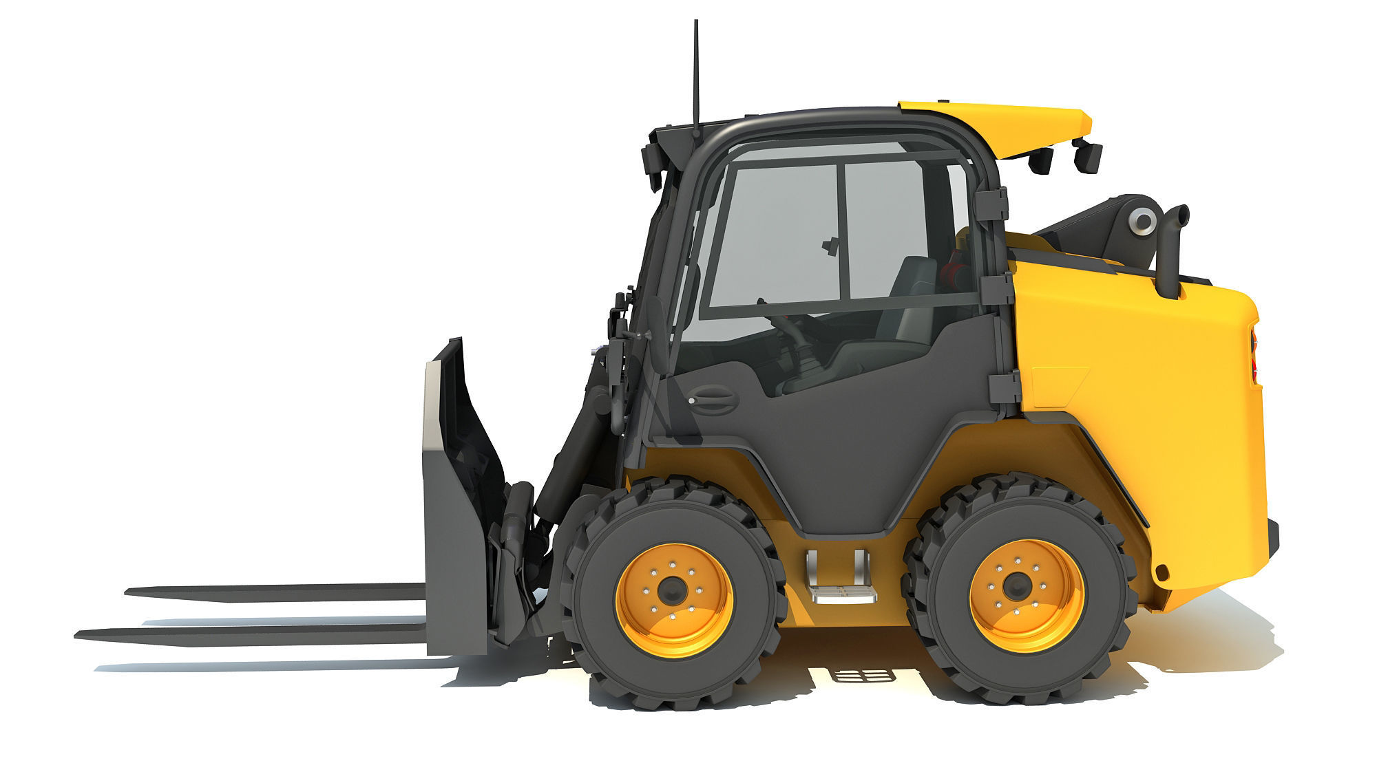 Skid Steer Loader Pallet Fork 3D model_2