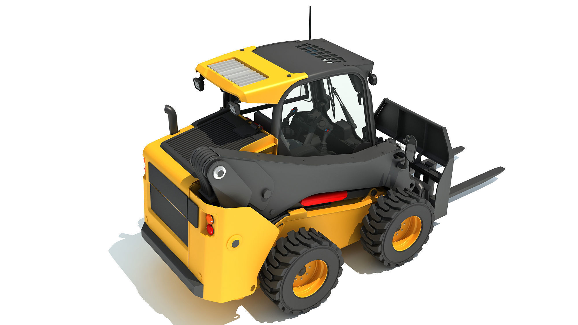 Skid Steer Loader Pallet Fork 3D model_6