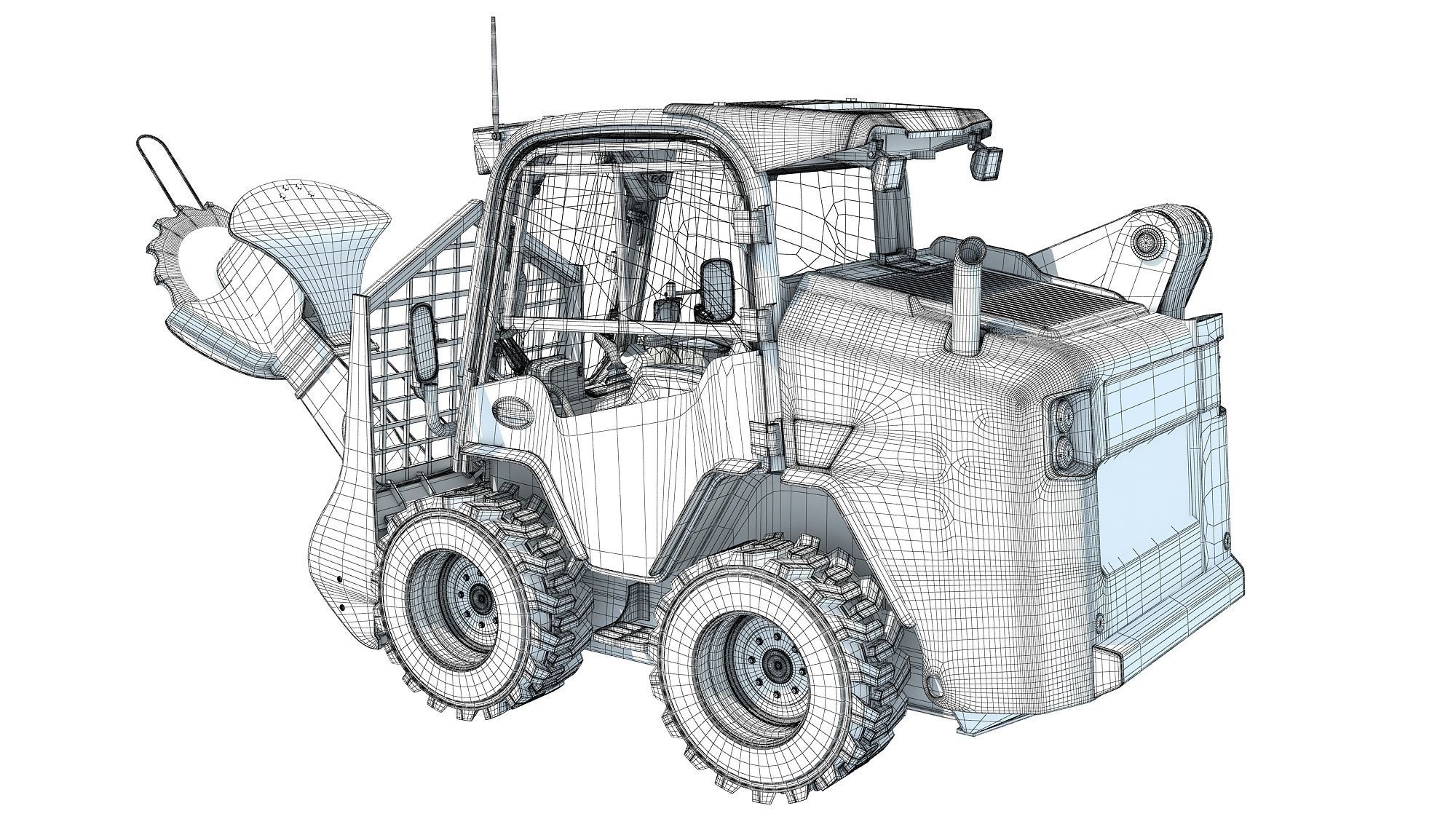 Tree Cutter Skid Steer Loader 3D model_14