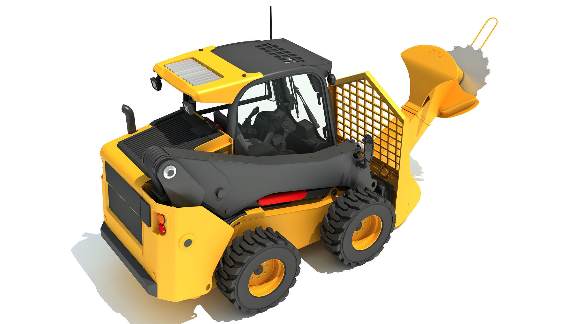 Tree Cutter Skid Steer Loader 3D model_6