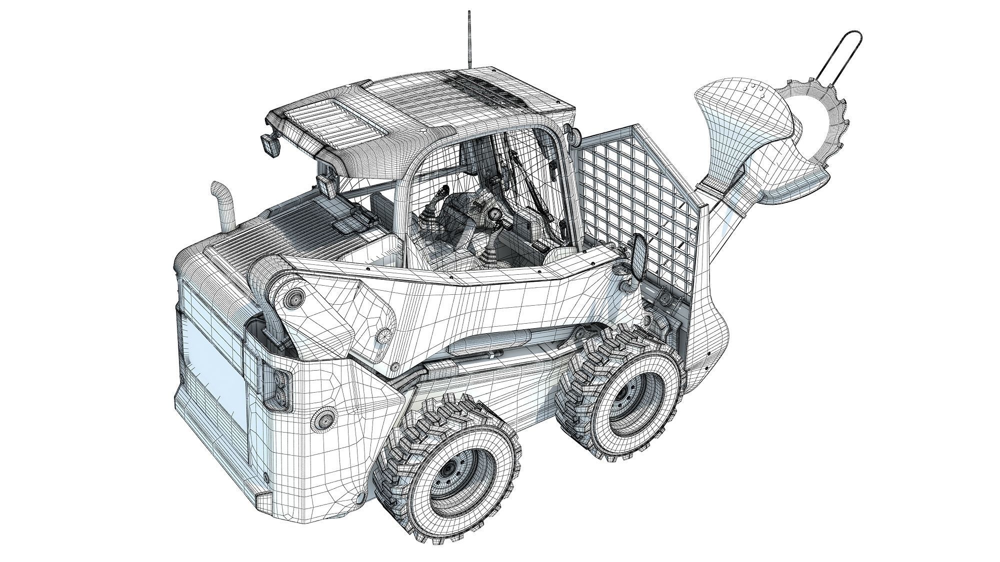 Tree Cutter Skid Steer Loader 3D model_15