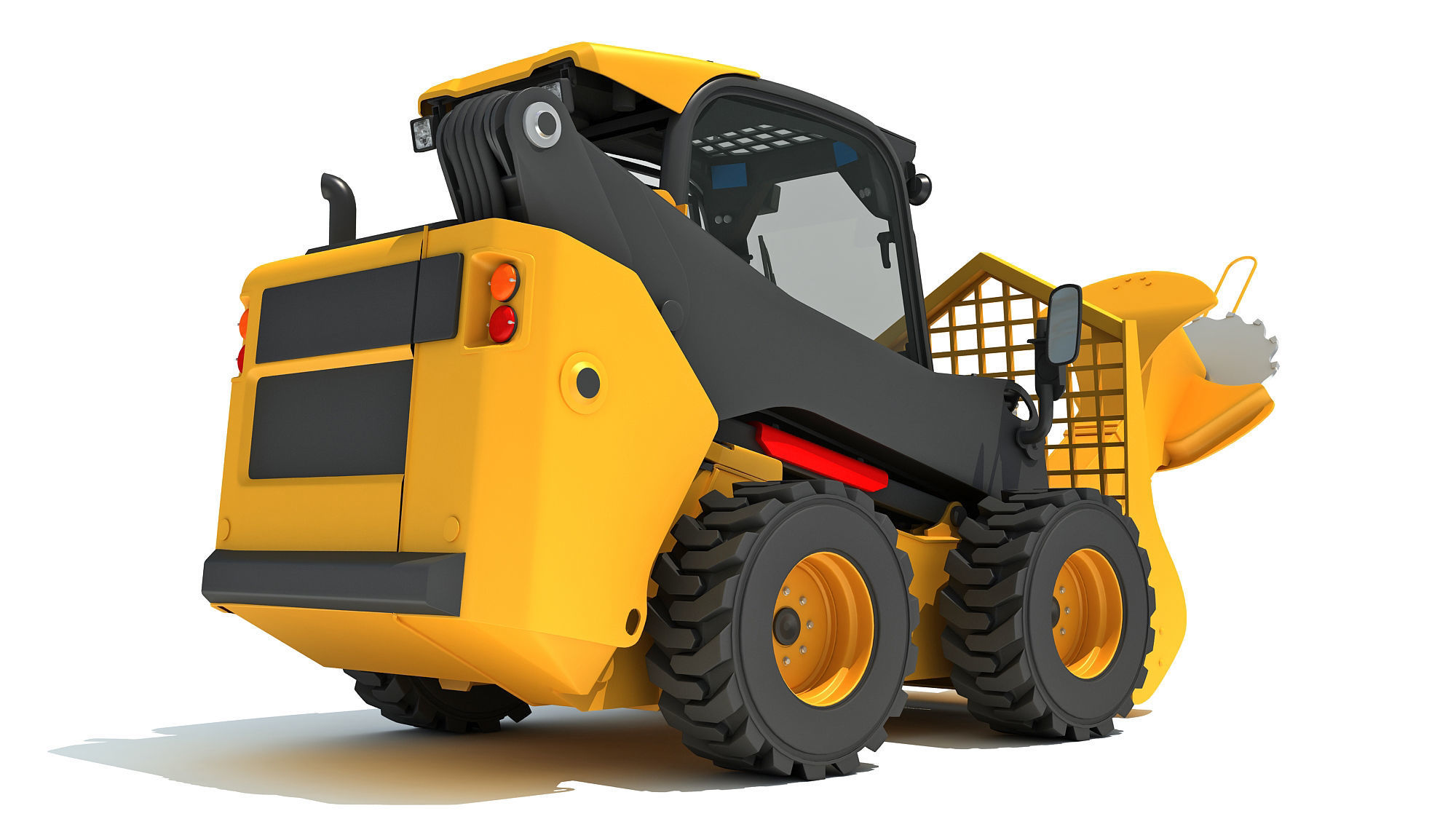 Tree Cutter Skid Steer Loader 3D model_5