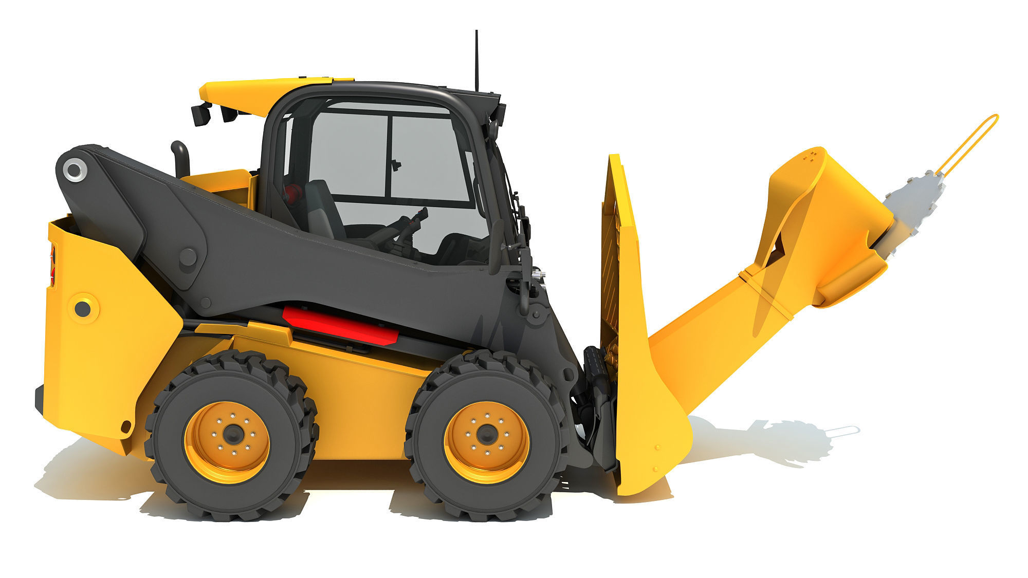 Tree Cutter Skid Steer Loader 3D model_7