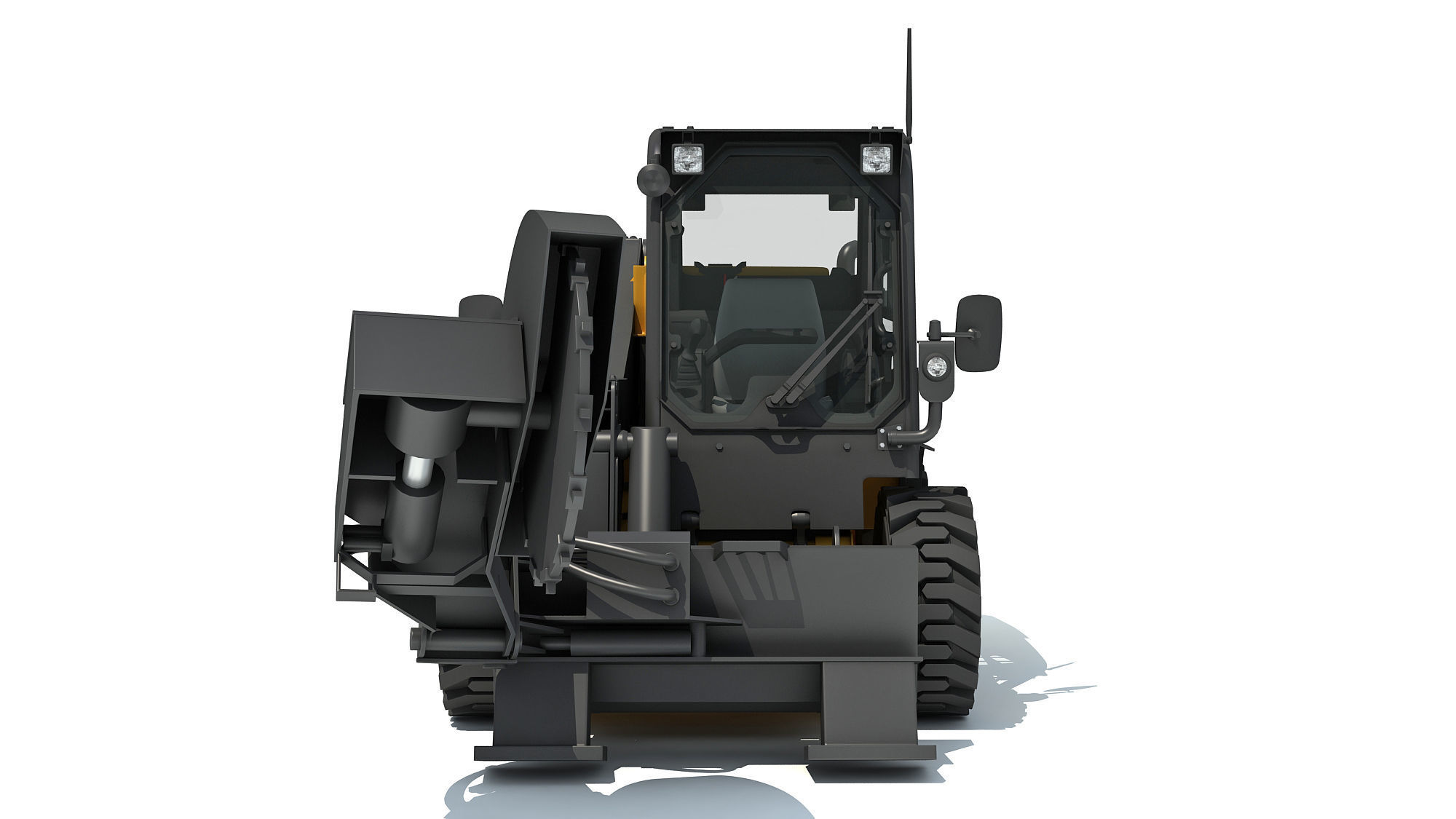 Skid Steer Stump Grinder Cutter 3D model_8