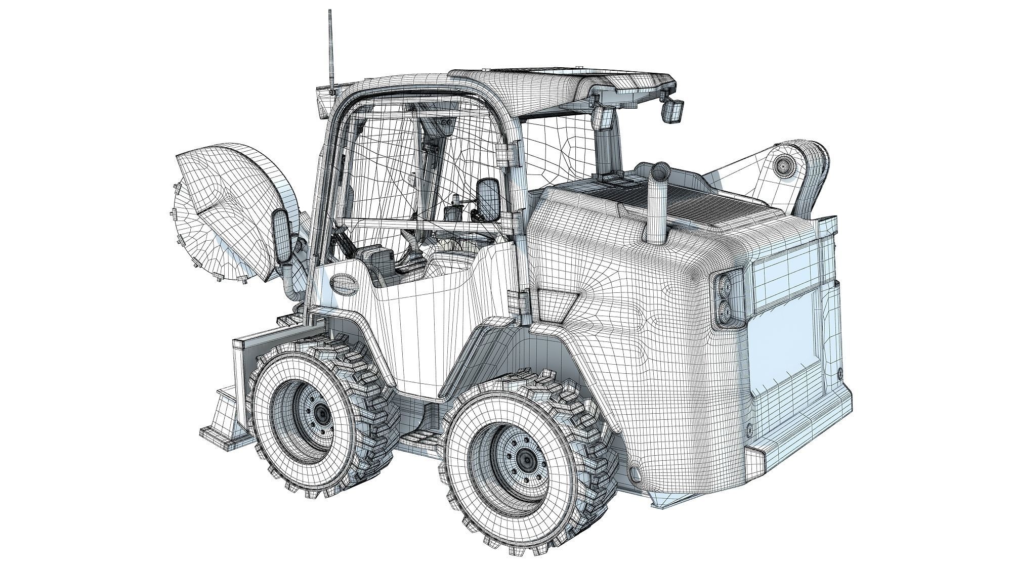 Skid Steer Stump Grinder Cutter 3D model_14