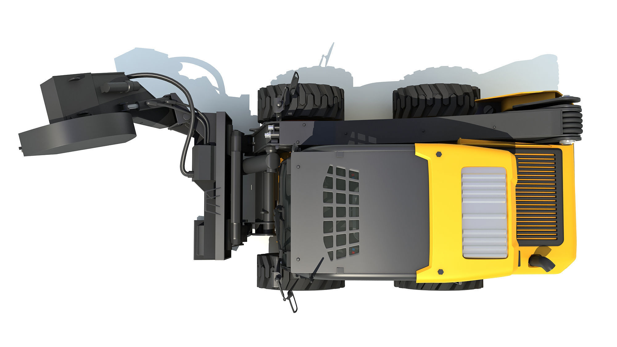 Skid Steer Stump Grinder Cutter 3D model_12