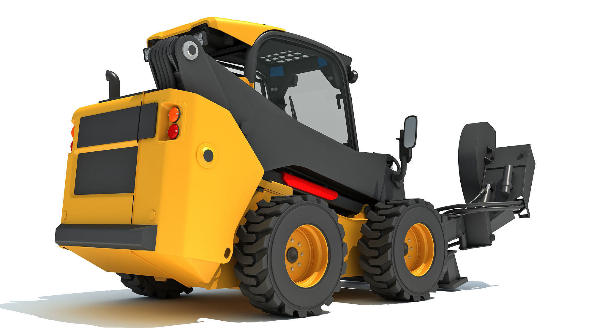 Skid Steer Stump Grinder Cutter 3D model_5