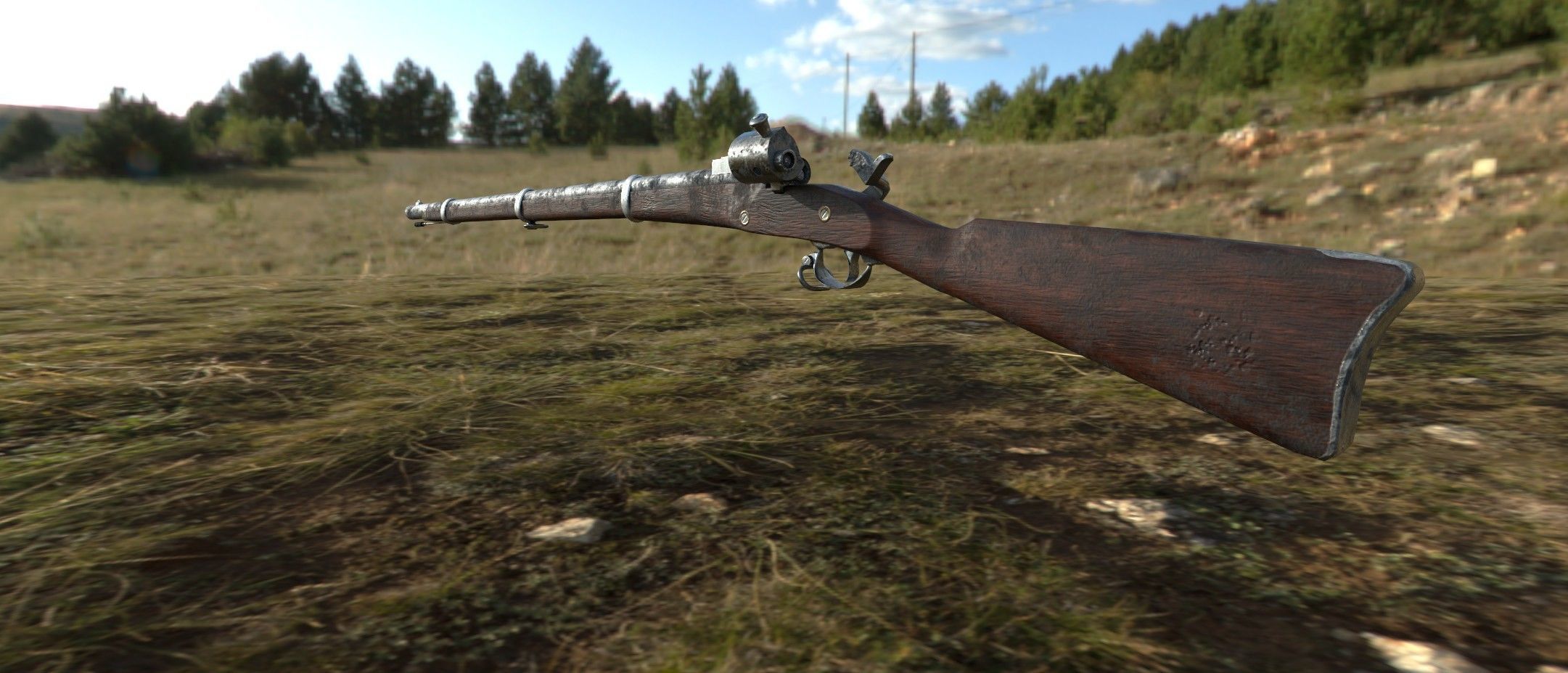 Joslyn Rifle Low-poly 3D model_2