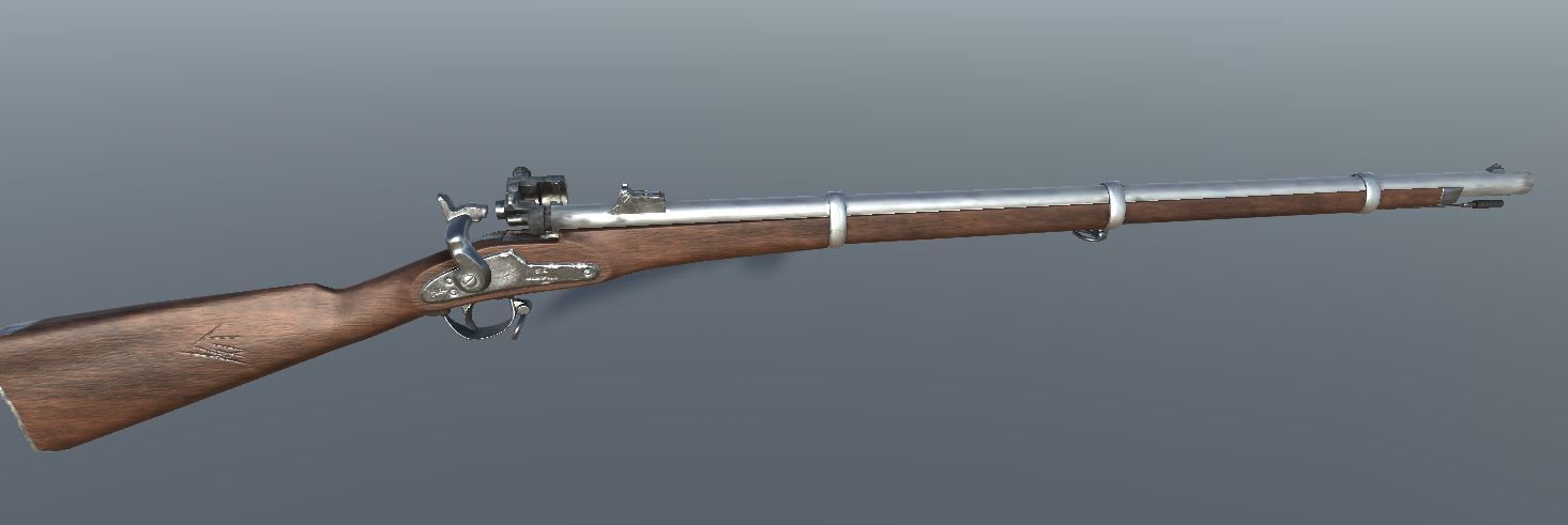 Joslyn Rifle Low-poly 3D model_11