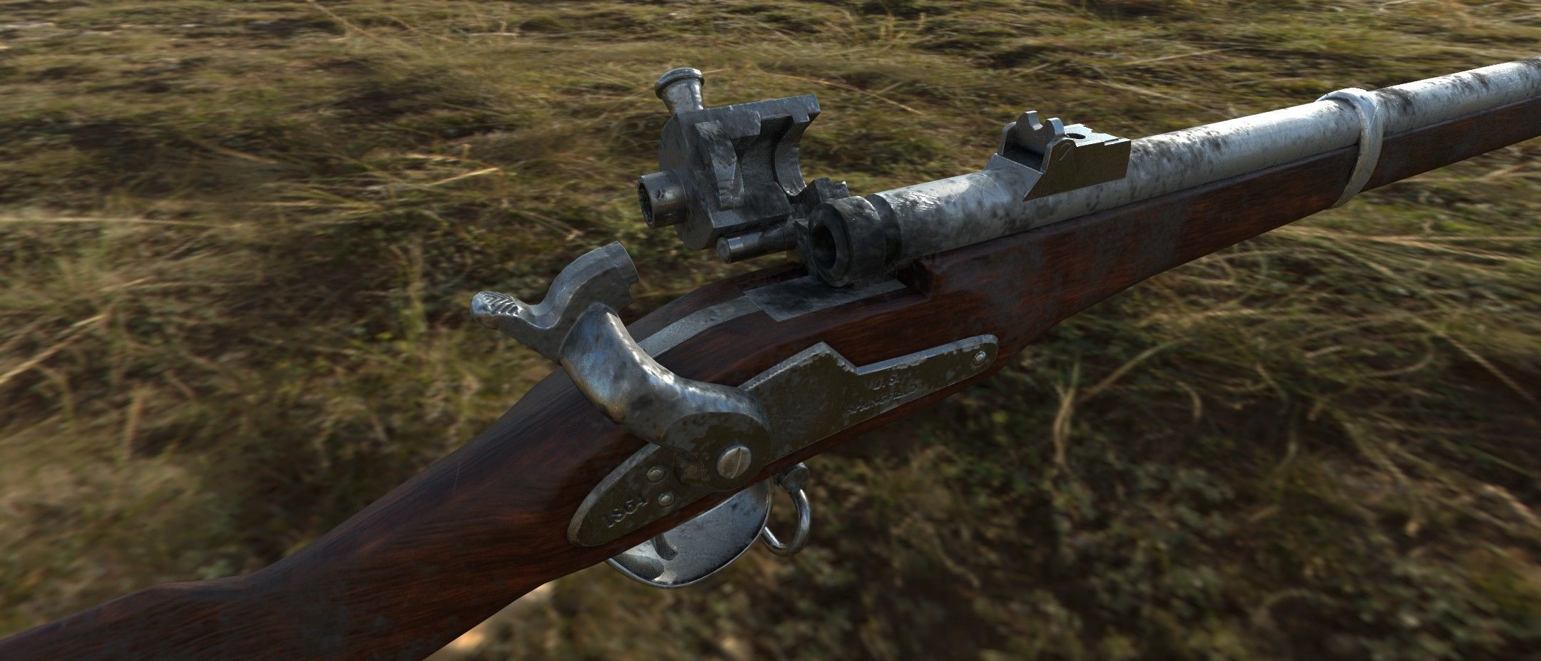 Joslyn Rifle Low-poly 3D model_3