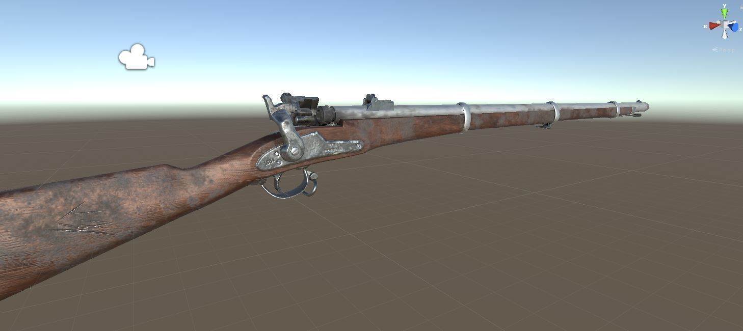 Joslyn Rifle Low-poly 3D model_7