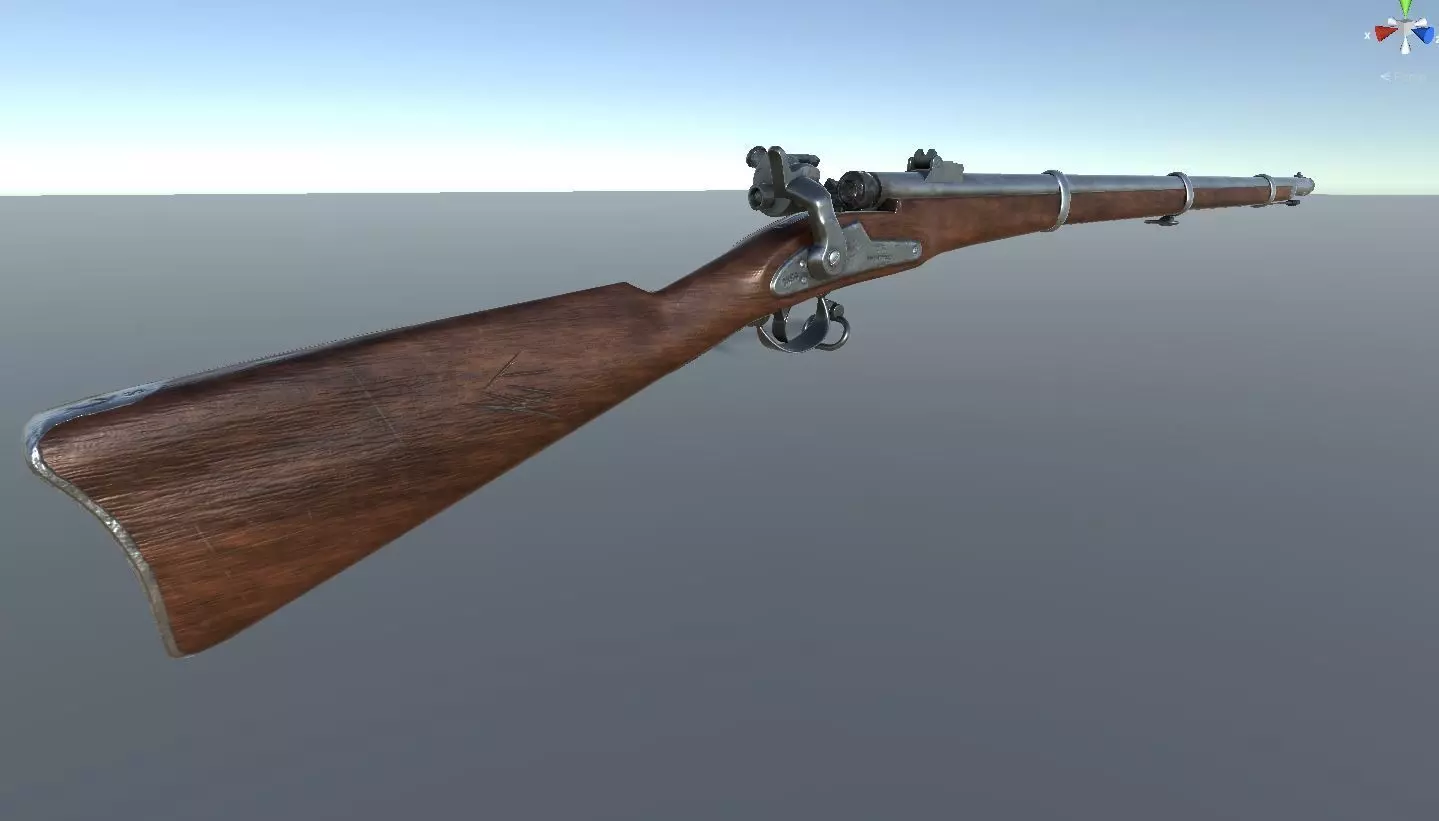 Joslyn Rifle Low-poly 3D model_0