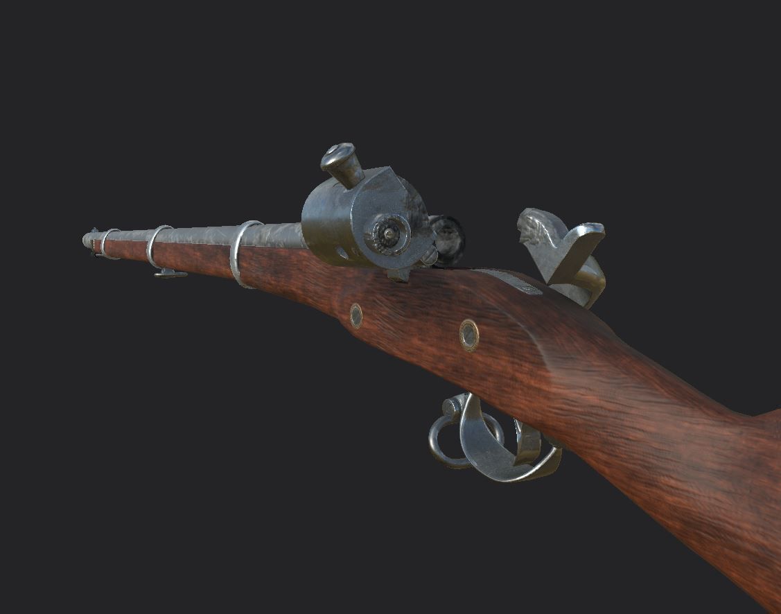 Joslyn Rifle Low-poly 3D model_10
