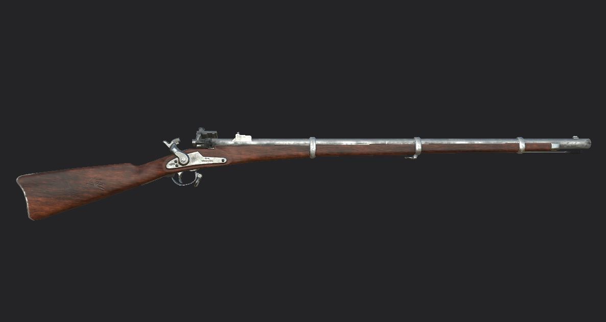 Joslyn Rifle Low-poly 3D model_9