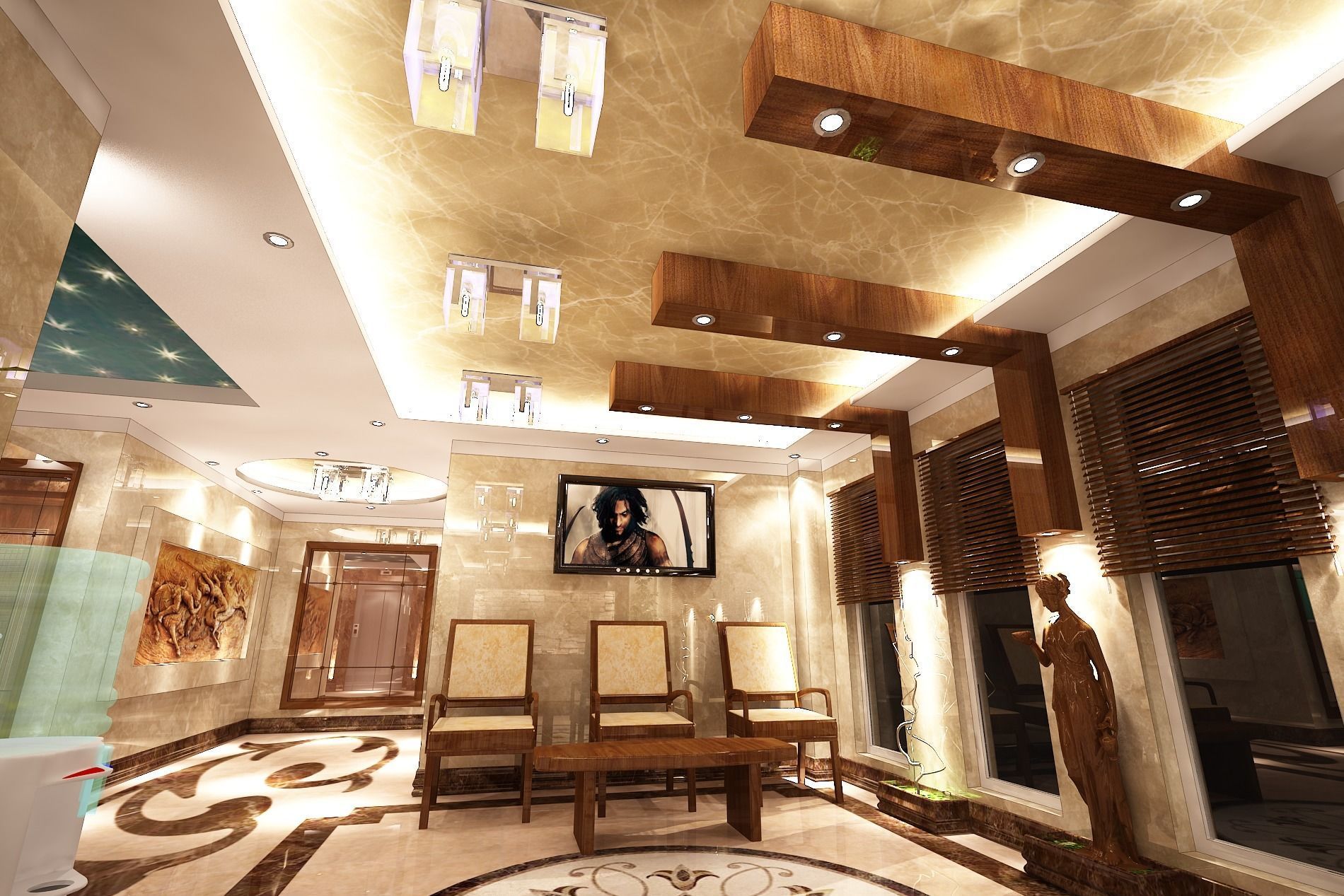 3D model of lobby with high details  3D model_5