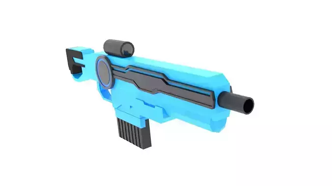 Low Poly Sci-Fi Rifle Low-poly 3D model