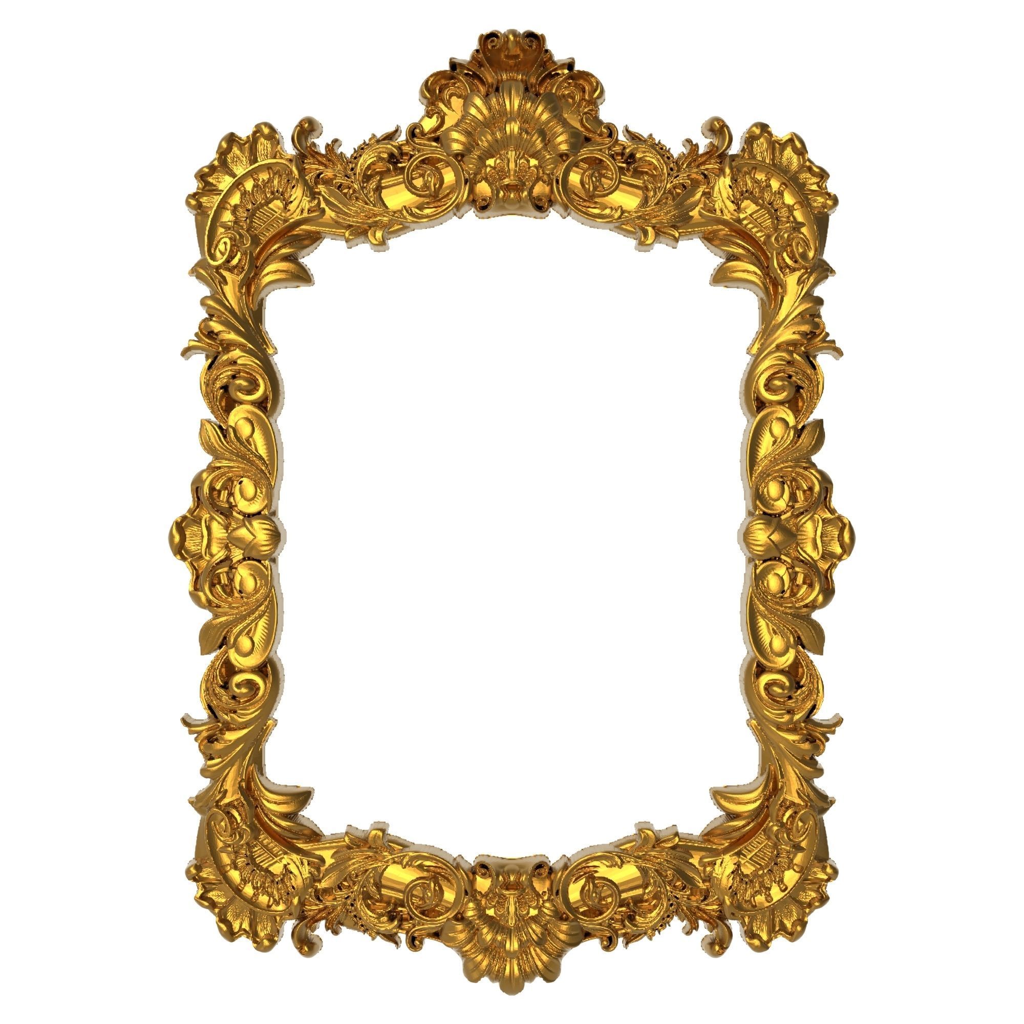 carved frame 3D model_6
