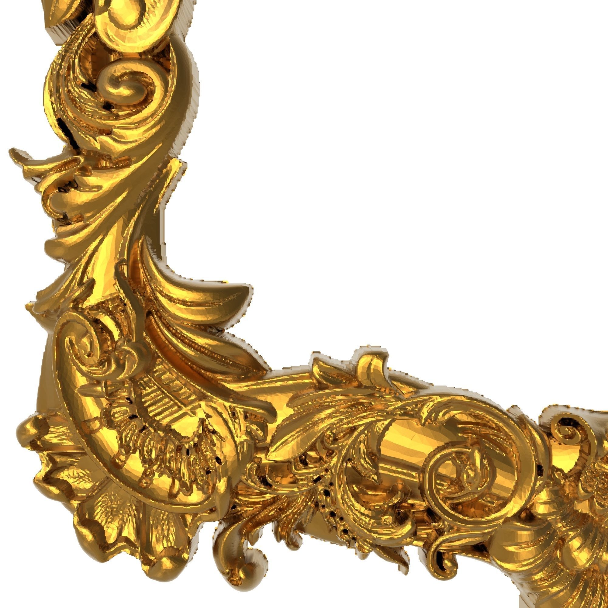 carved frame 3D model_5