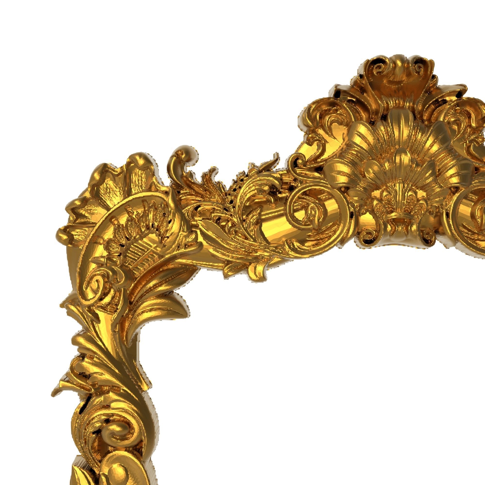 carved frame 3D model_4