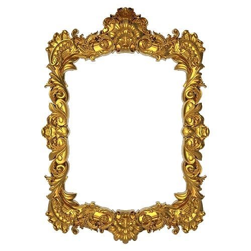 carved frame 3D model