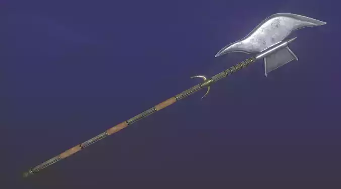 Battle Axe Low-poly 3D model