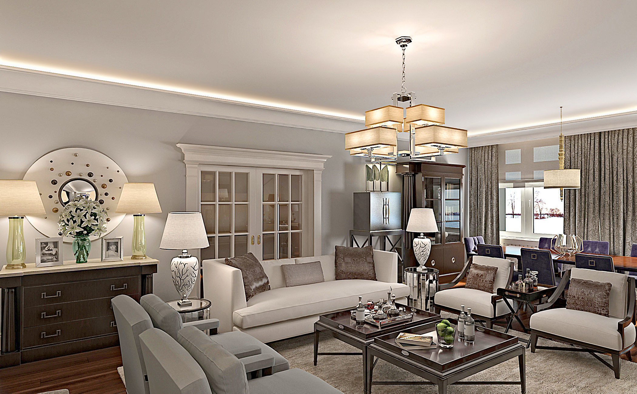 Baker Modern Liveroom 3D model_5