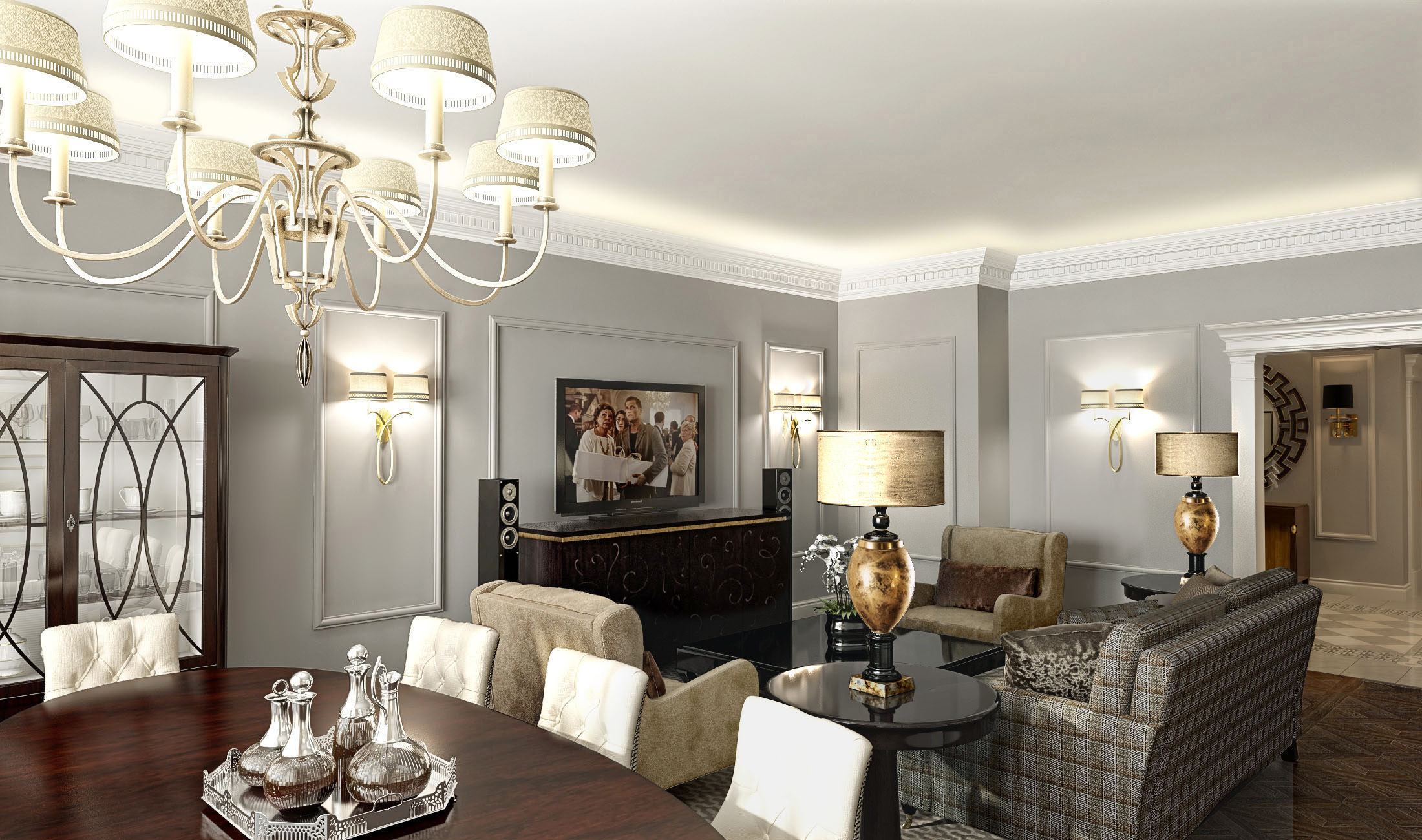 Baker Modern Liveroom 3D model_4