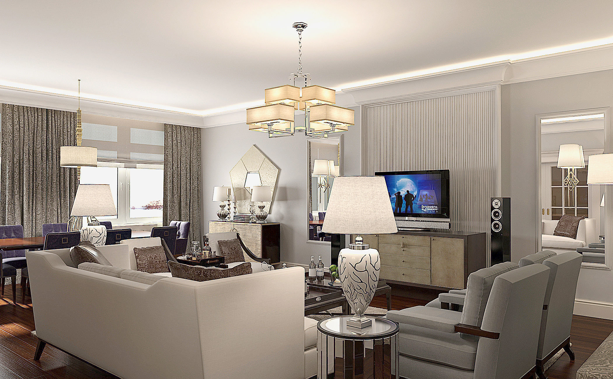 Baker Modern Liveroom 3D model_6
