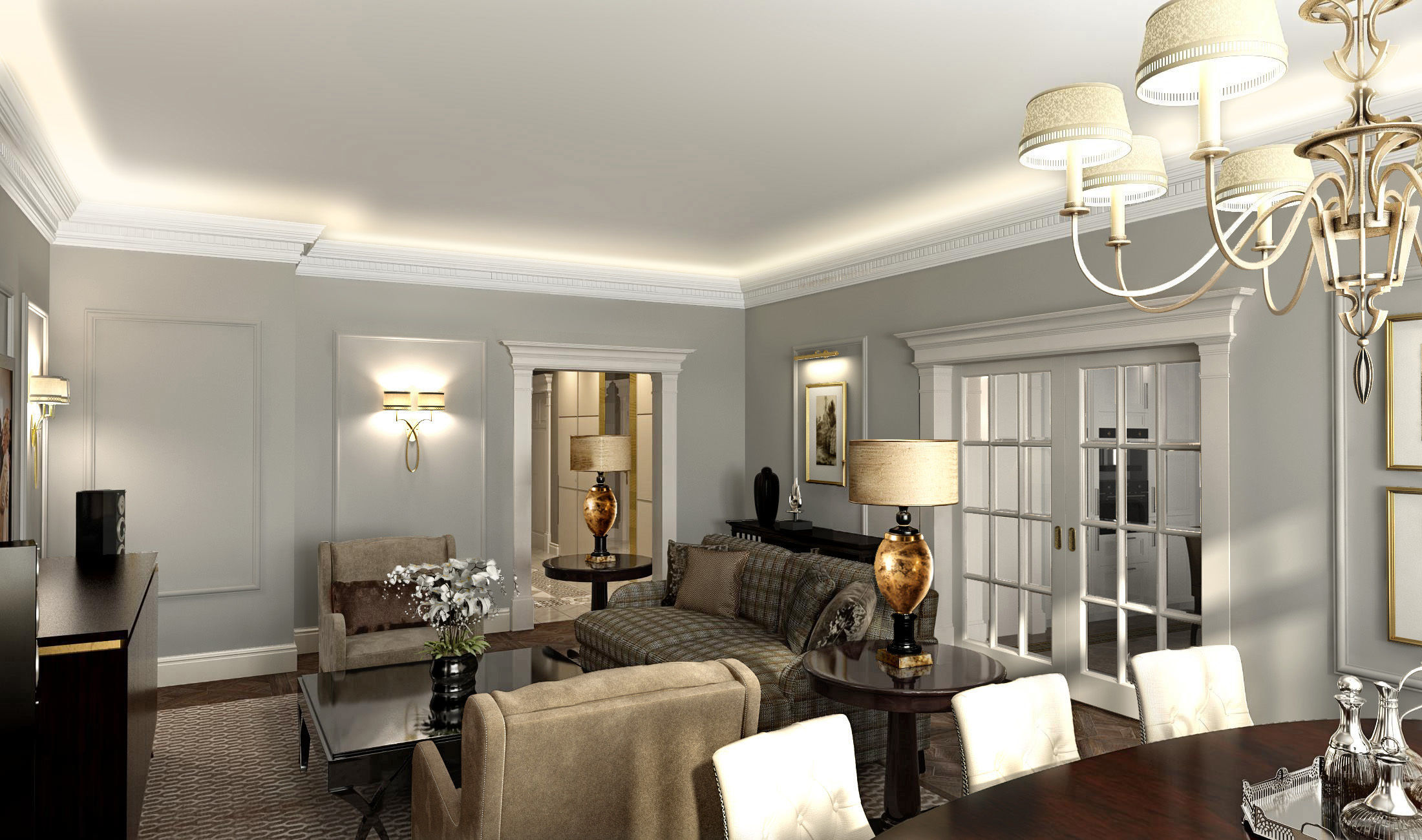 Baker Modern Liveroom 3D model_3