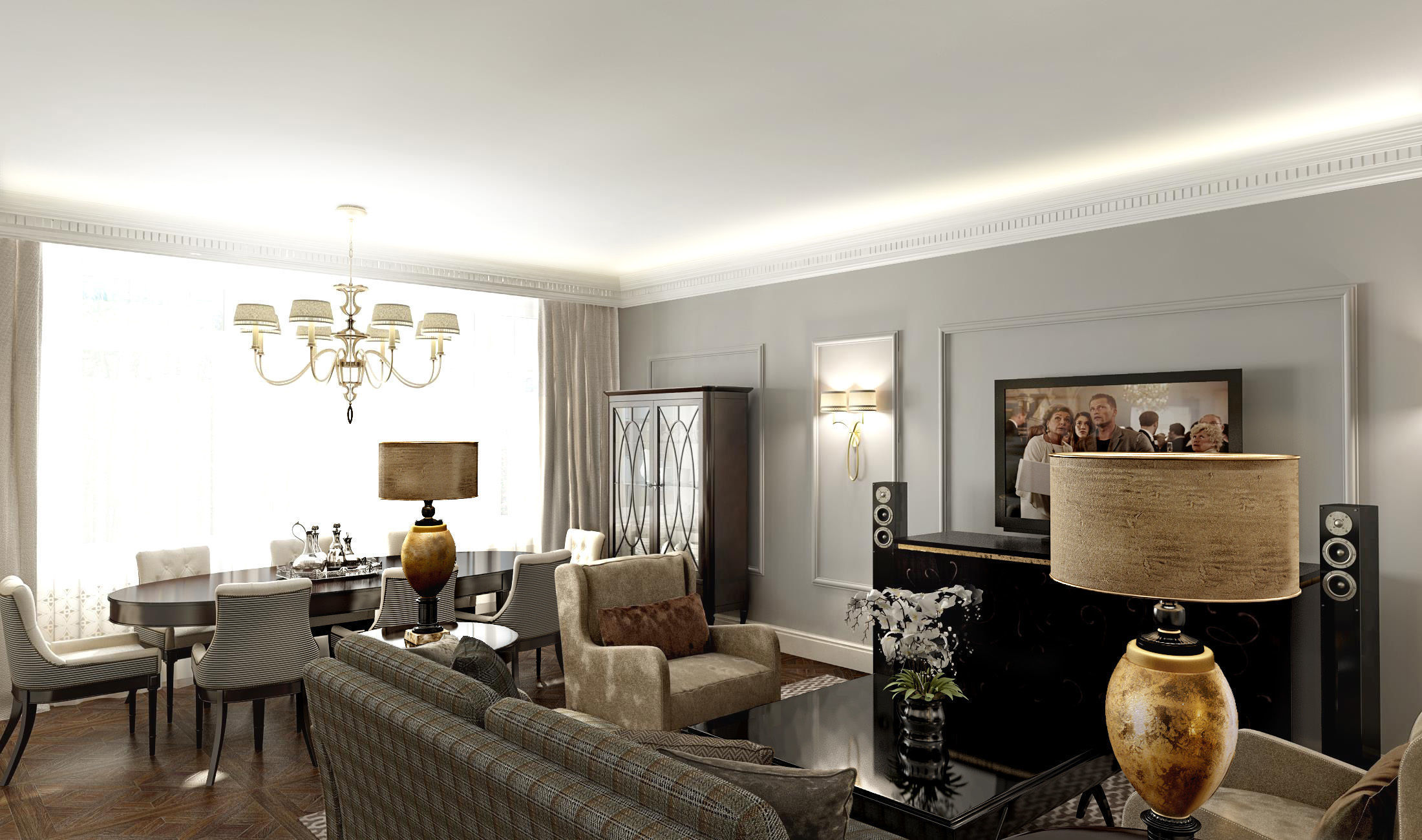 Baker Modern Liveroom 3D model_1