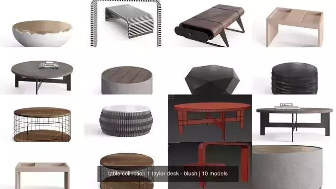table collection 1 taylor desk - blush 