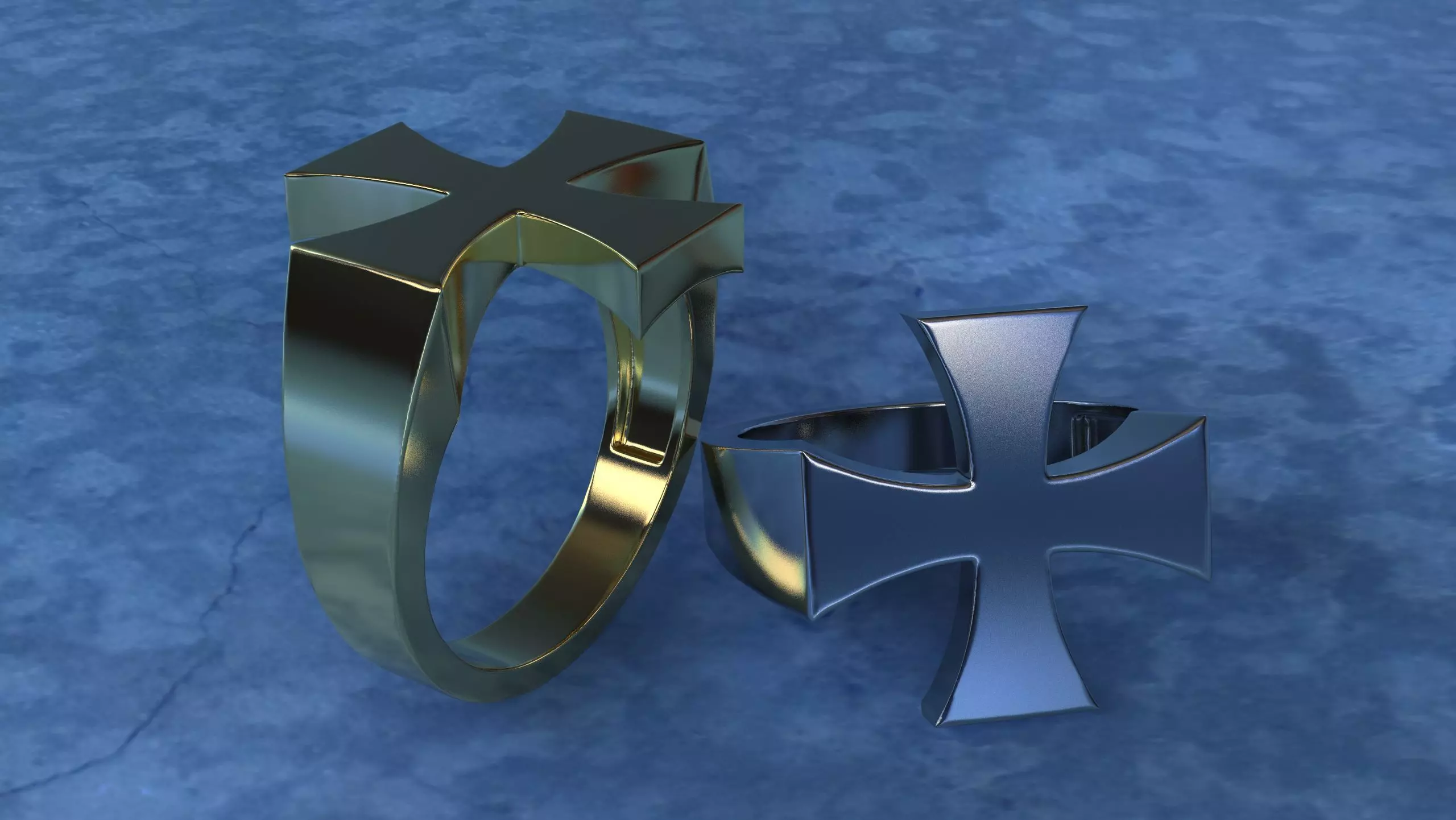 Cross Ring for mens Free 3D print model