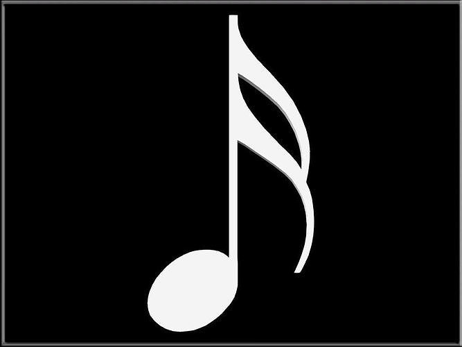 Sixteenth Note Low-poly 3D model