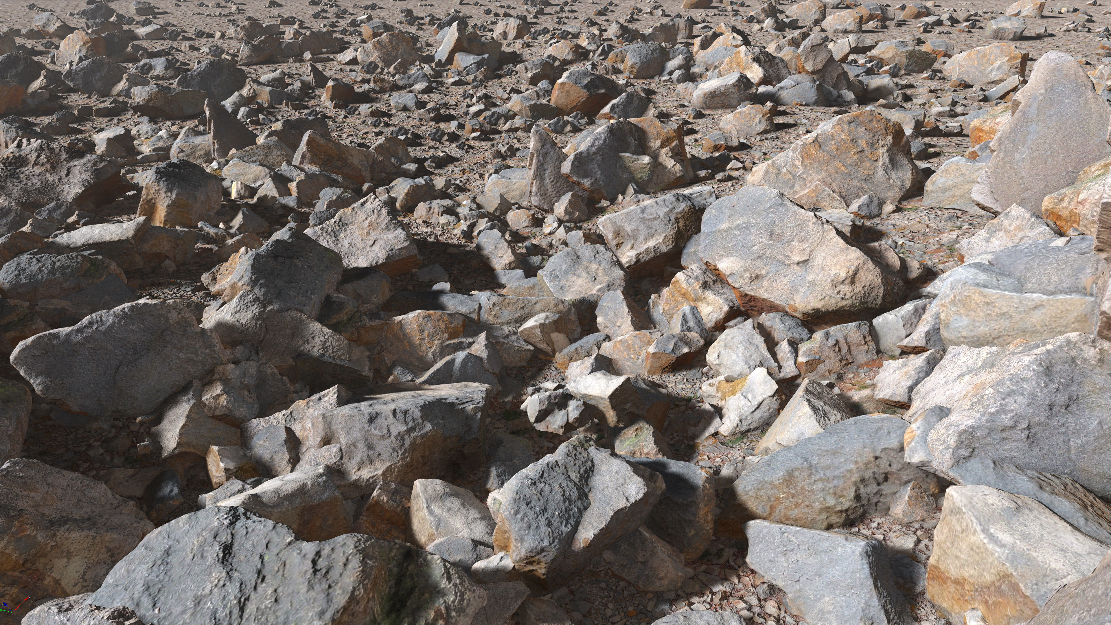 Cliff and Rock scan Collection Real- PBR Low Poly Game ready Low-poly 3D model_20