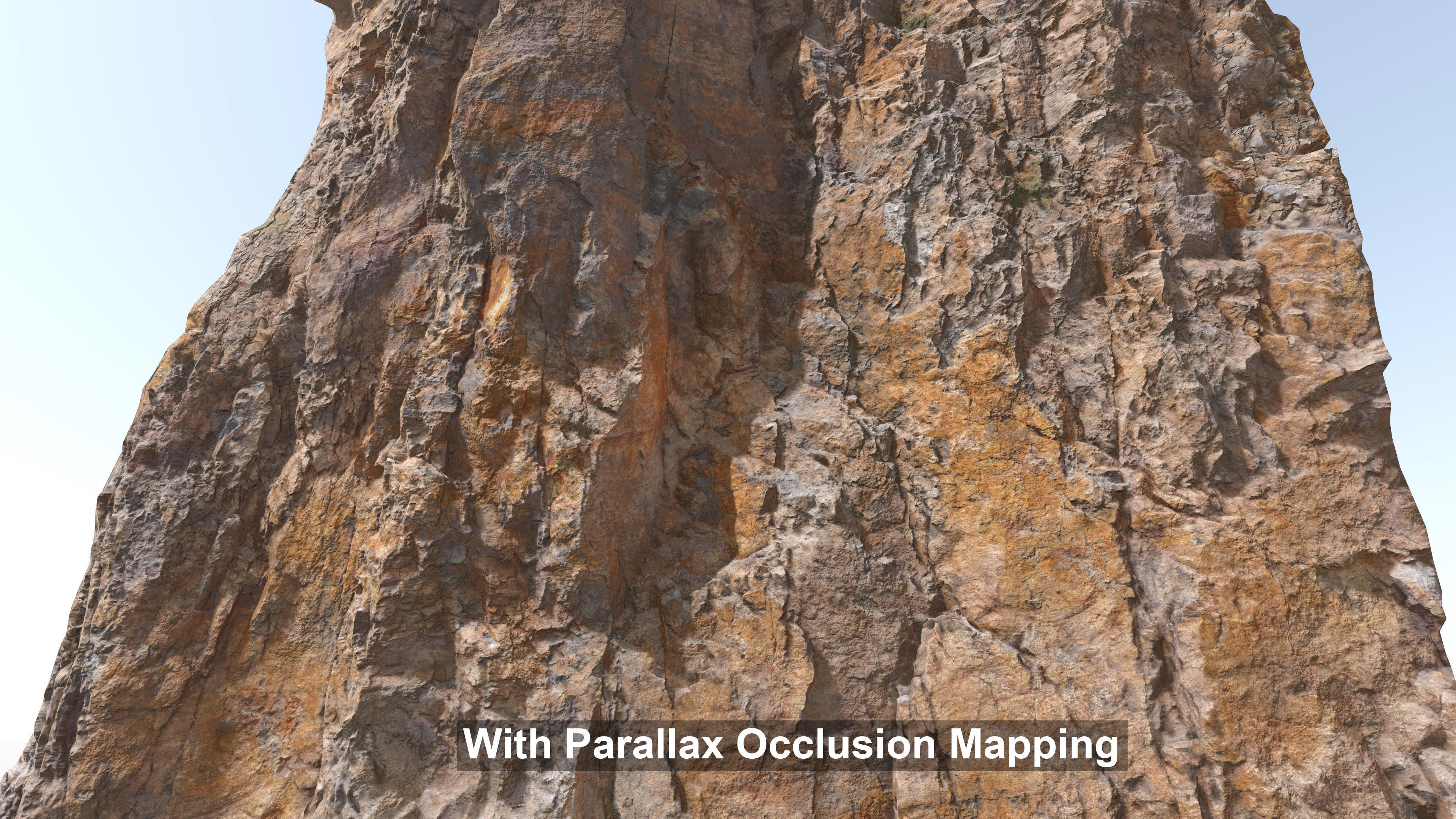 Cliff and Rock scan Collection Real- PBR Low Poly Game ready Low-poly 3D model_16