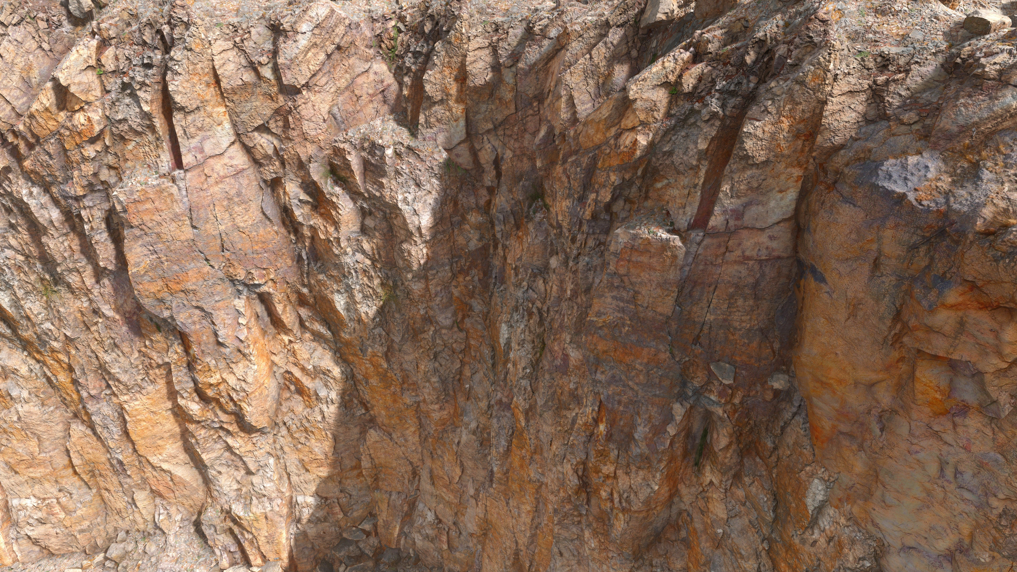 Cliff and Rock scan Collection Real- PBR Low Poly Game ready Low-poly 3D model_12