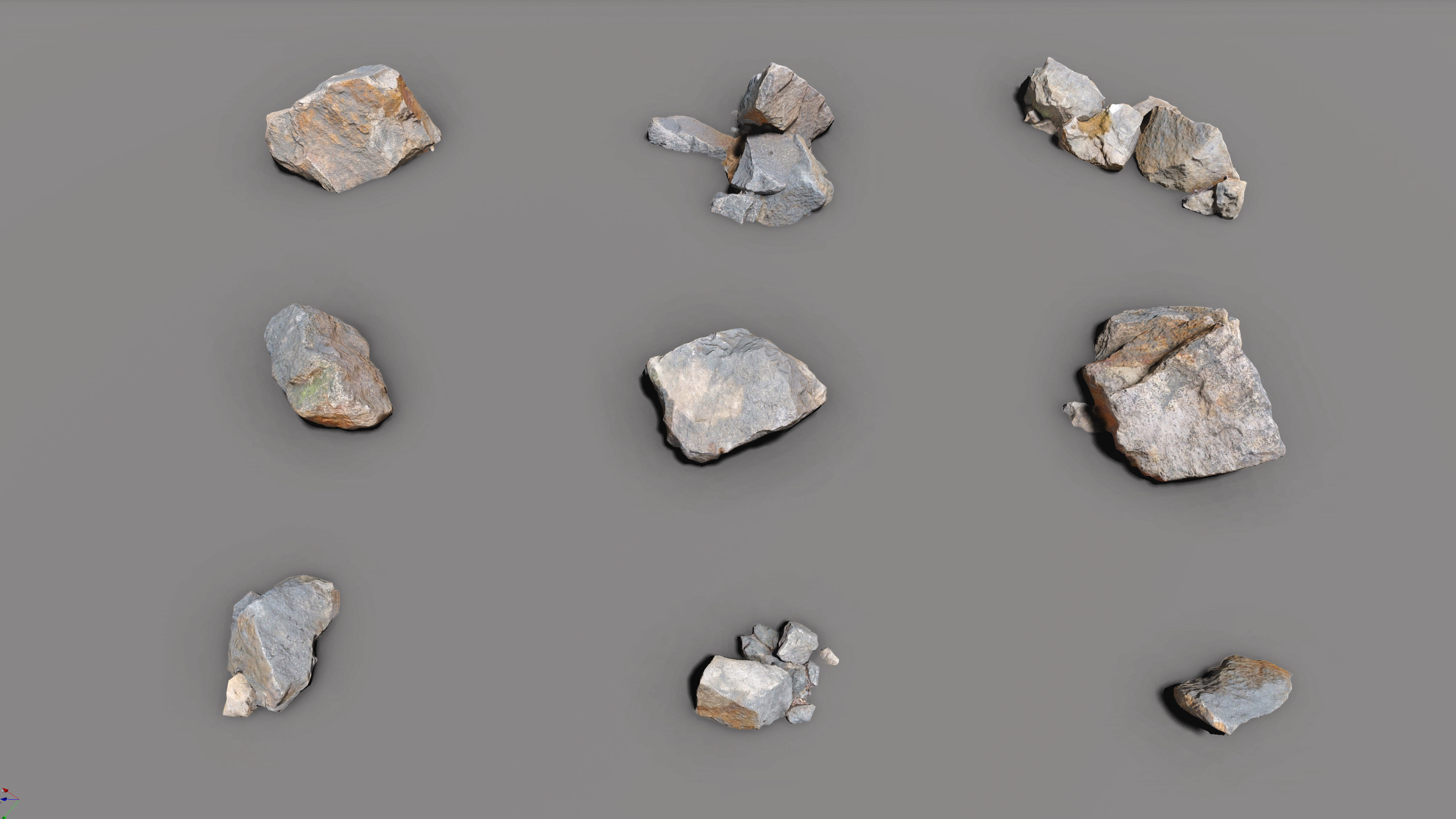 Cliff and Rock scan Collection Real- PBR Low Poly Game ready Low-poly 3D model_18