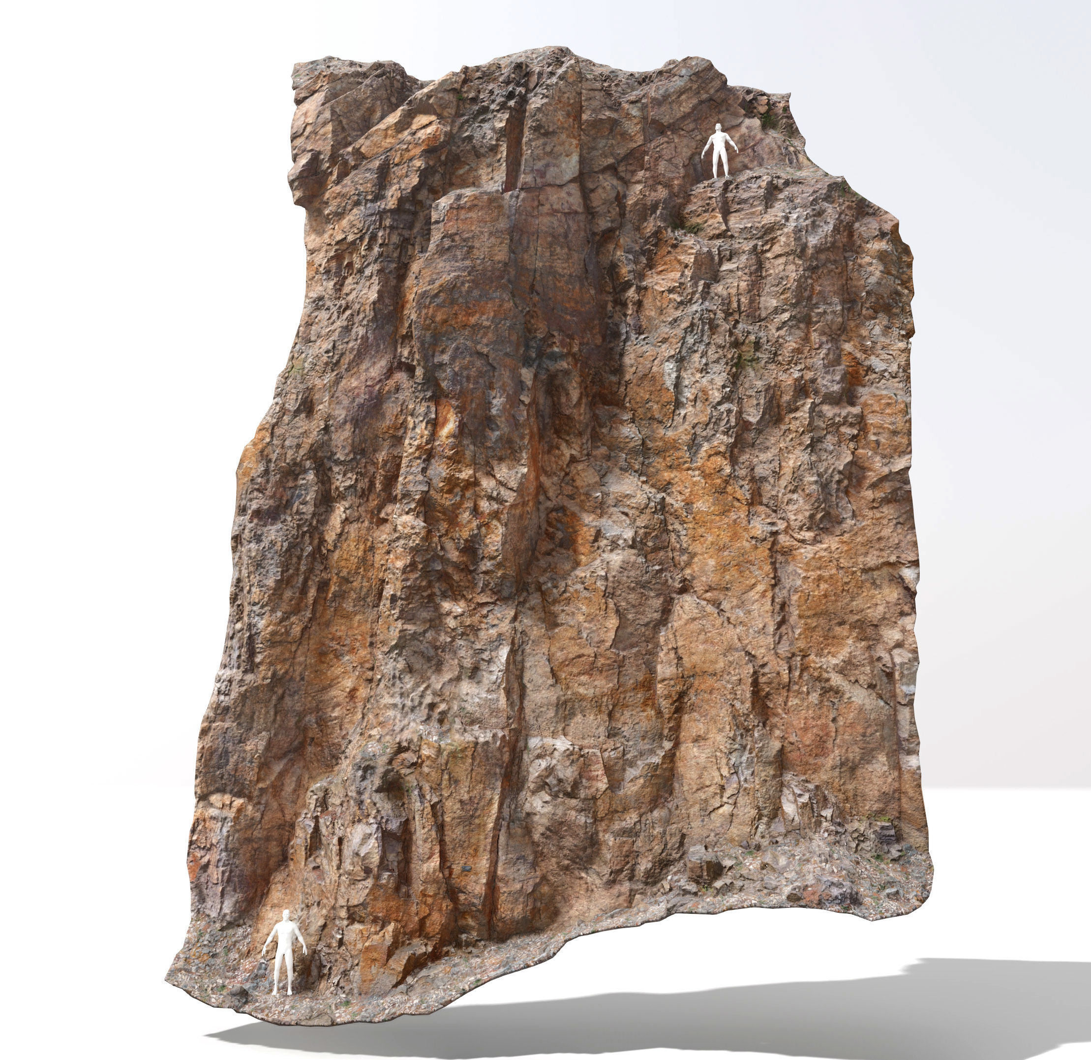 Cliff and Rock scan Collection Real- PBR Low Poly Game ready Low-poly 3D model_6
