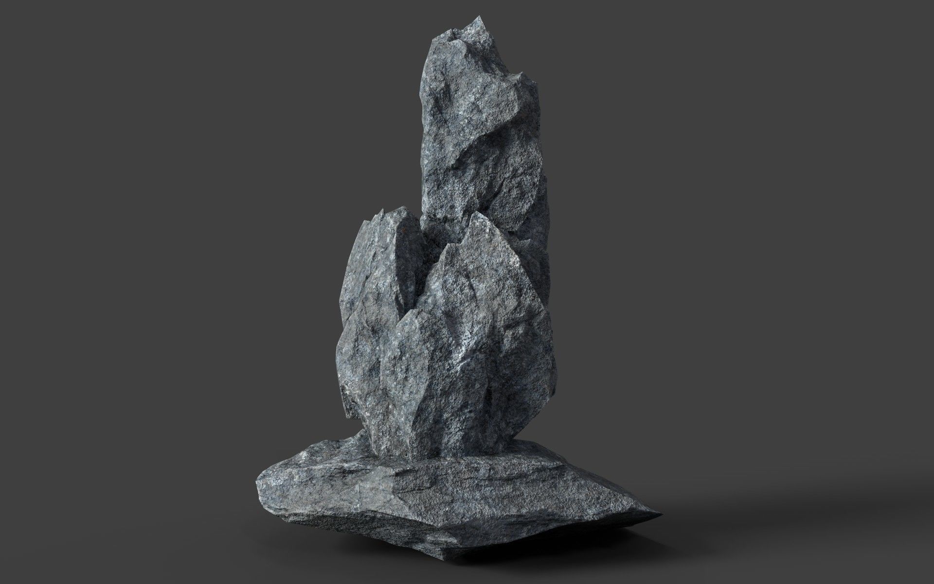 Rock 5-1 Low-poly 3D model_3