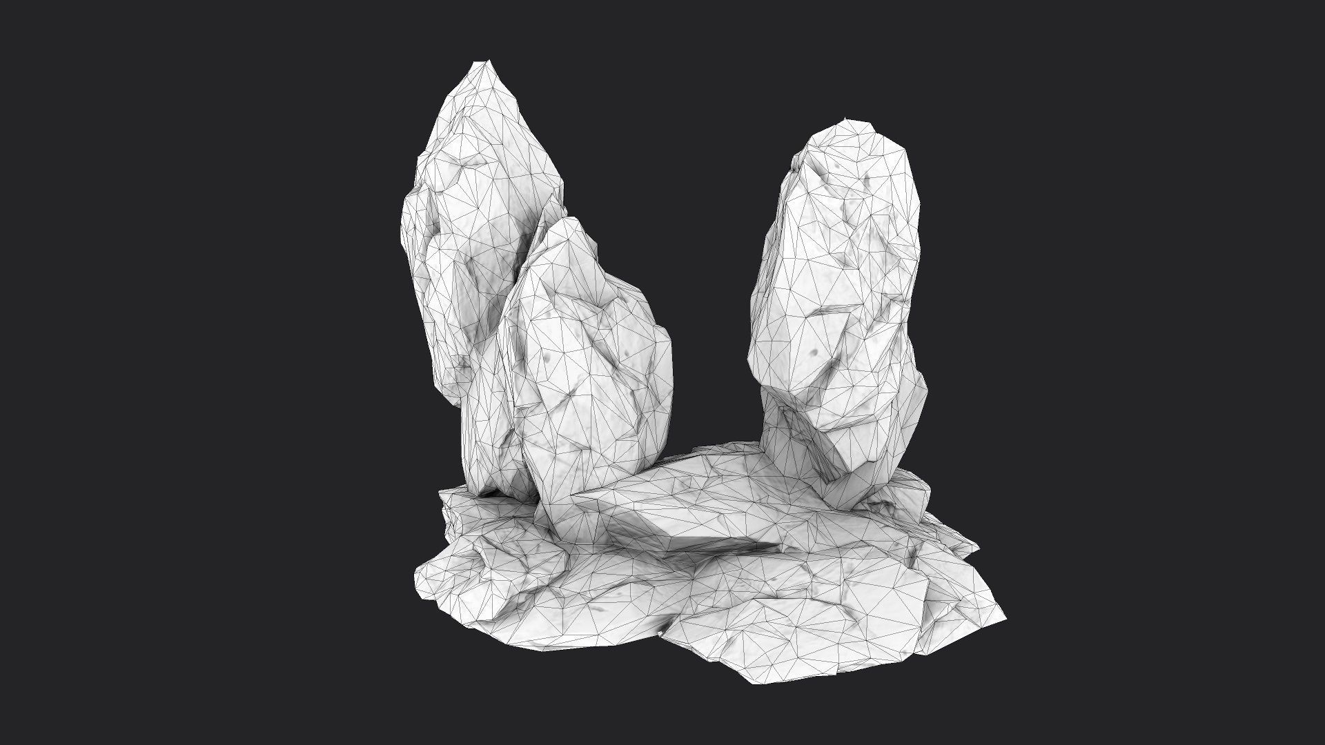 Rock 5-3 Low-poly 3D model_6