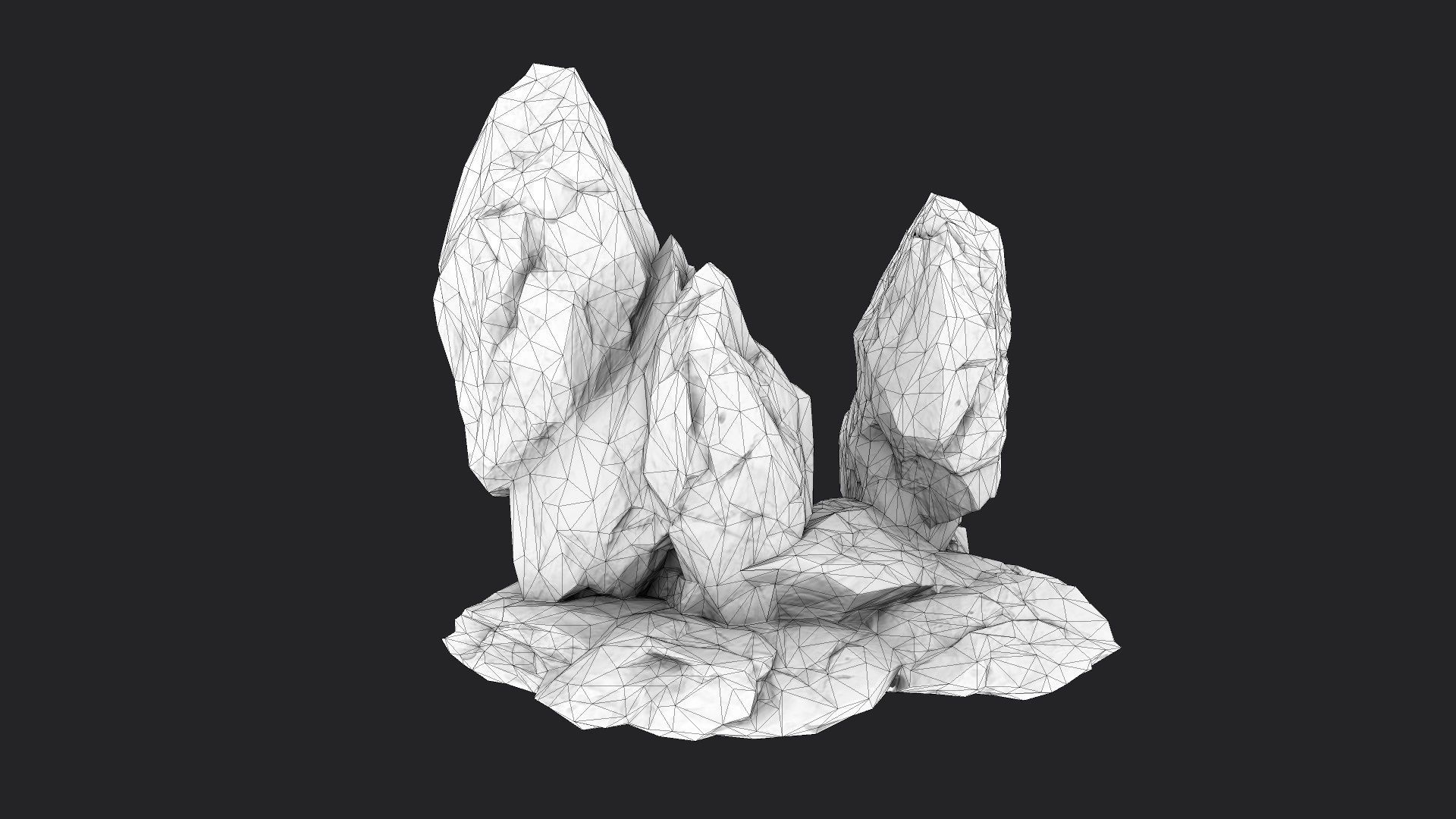 Rock 5-3 Low-poly 3D model_5