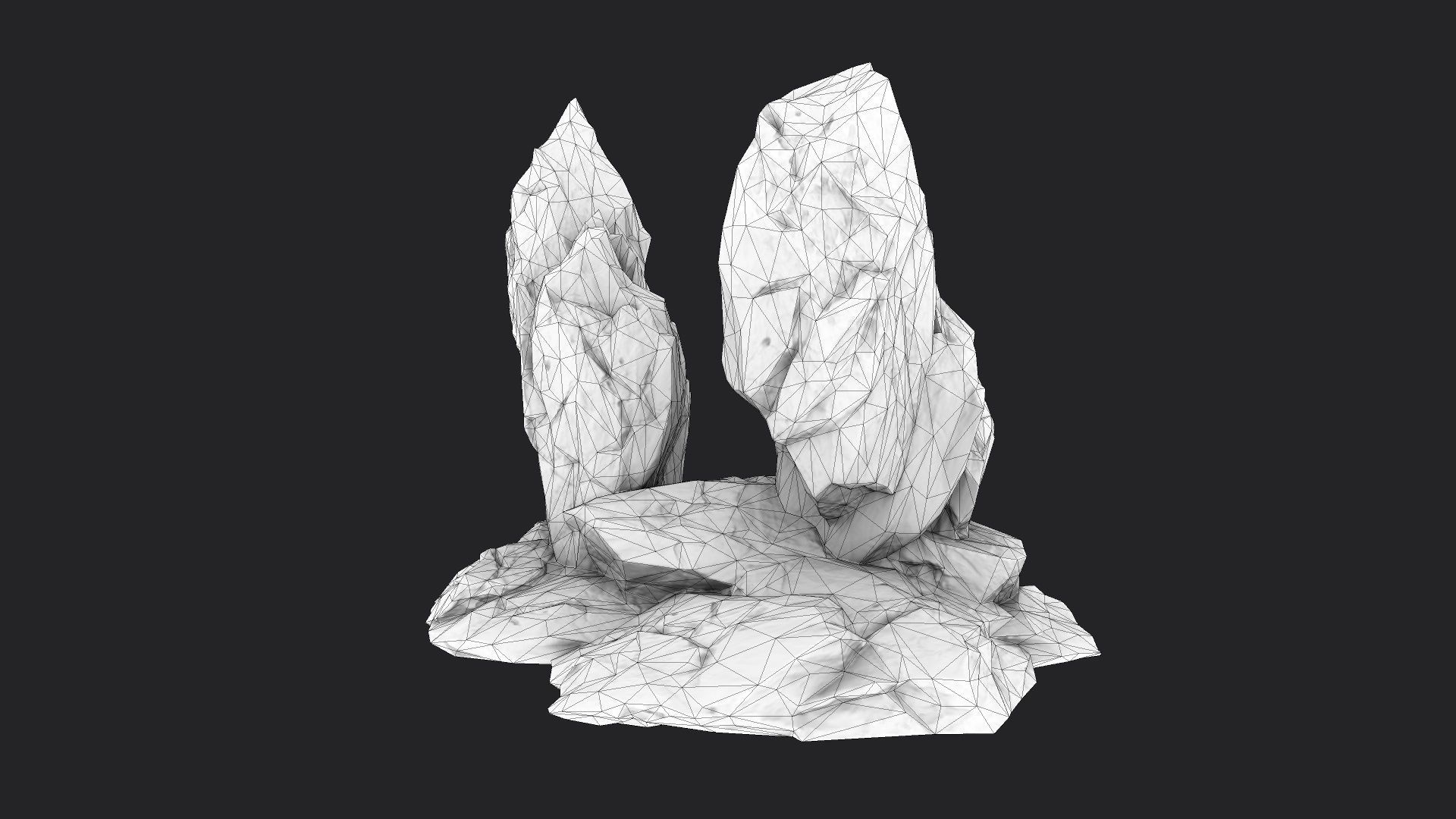 Rock 5-3 Low-poly 3D model_7