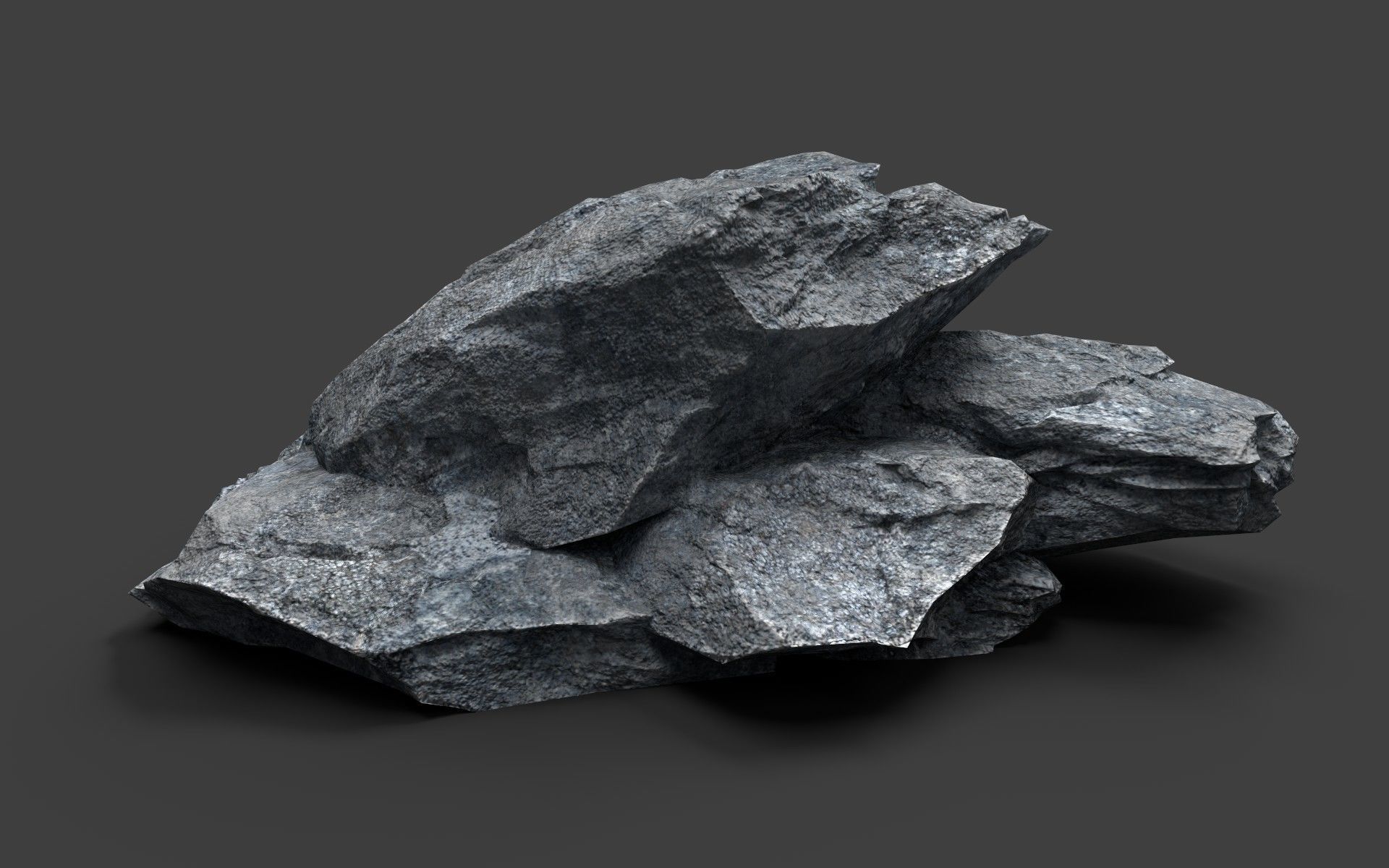 Rock 5-4 Low-poly 3D model_2