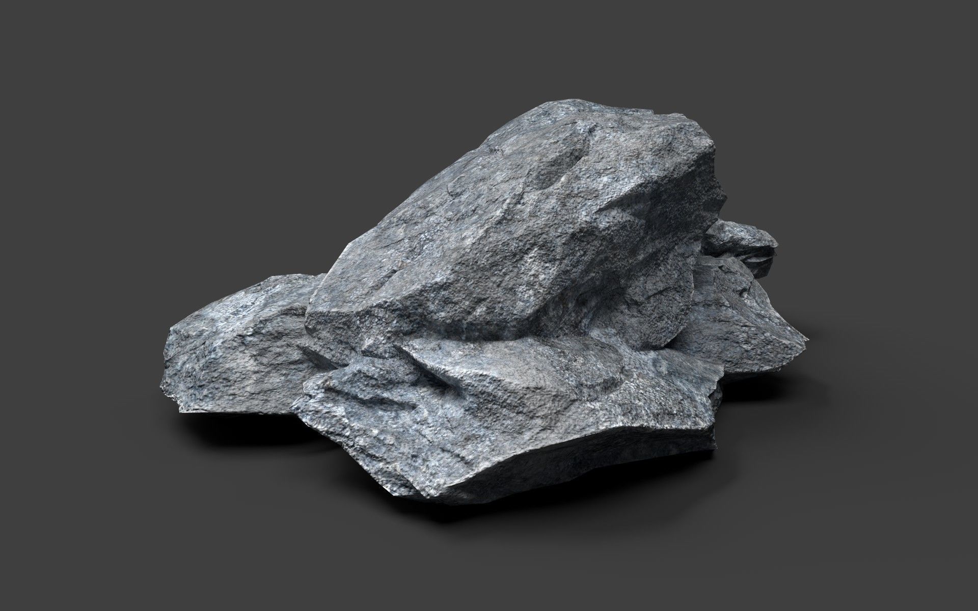 Rock 5-4 Low-poly 3D model_3