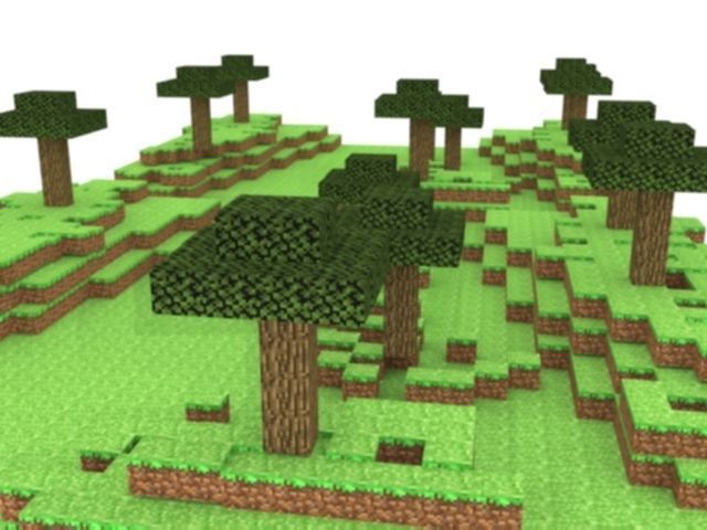 Minecraft world - Game ready 3D model_2