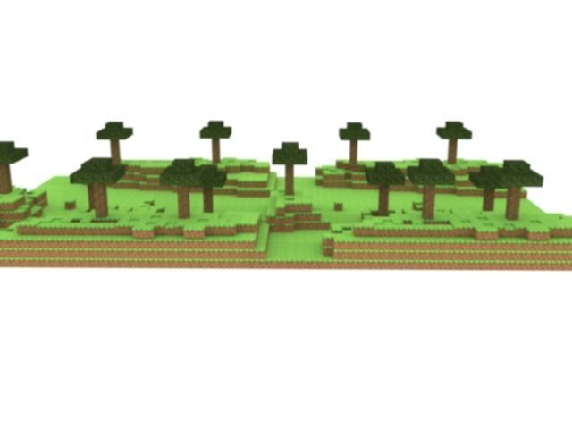Minecraft world - Game ready 3D model_3